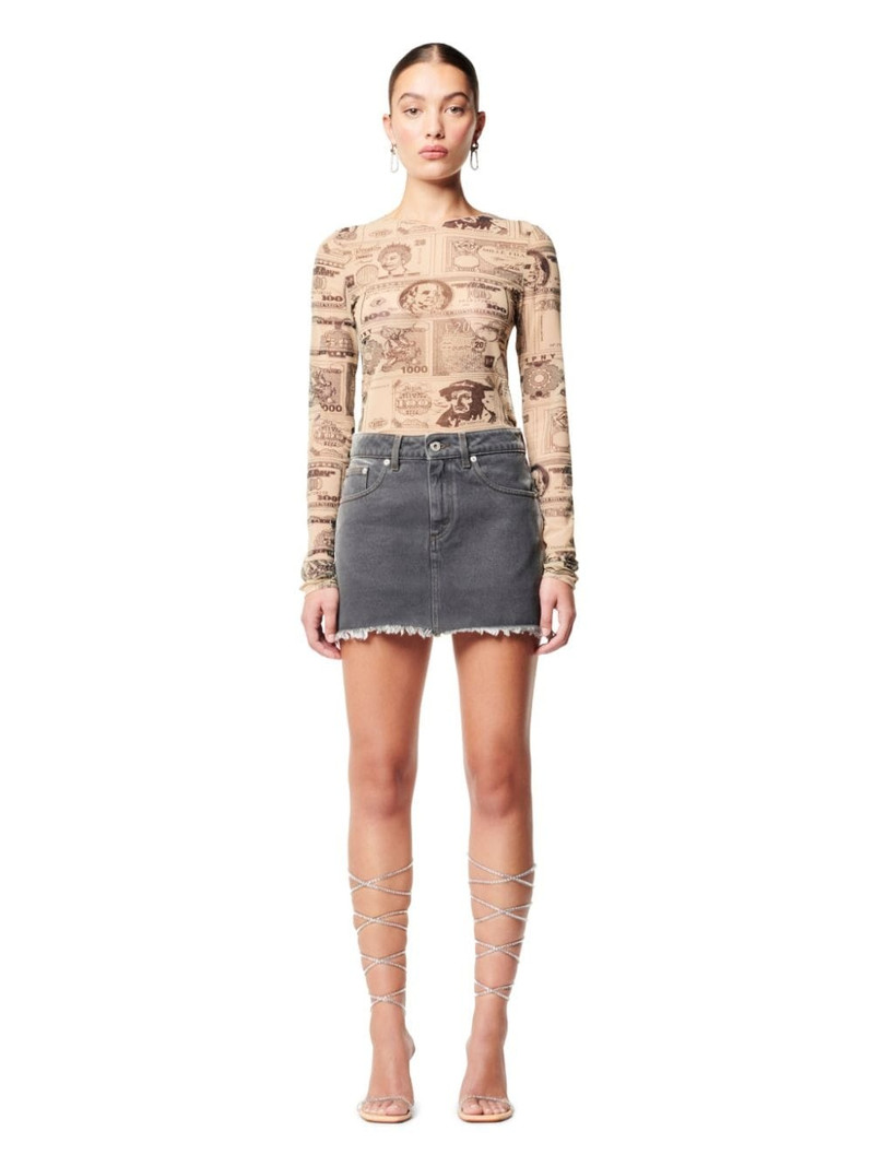 Heron Preston Gradient Denim Skirt outlook