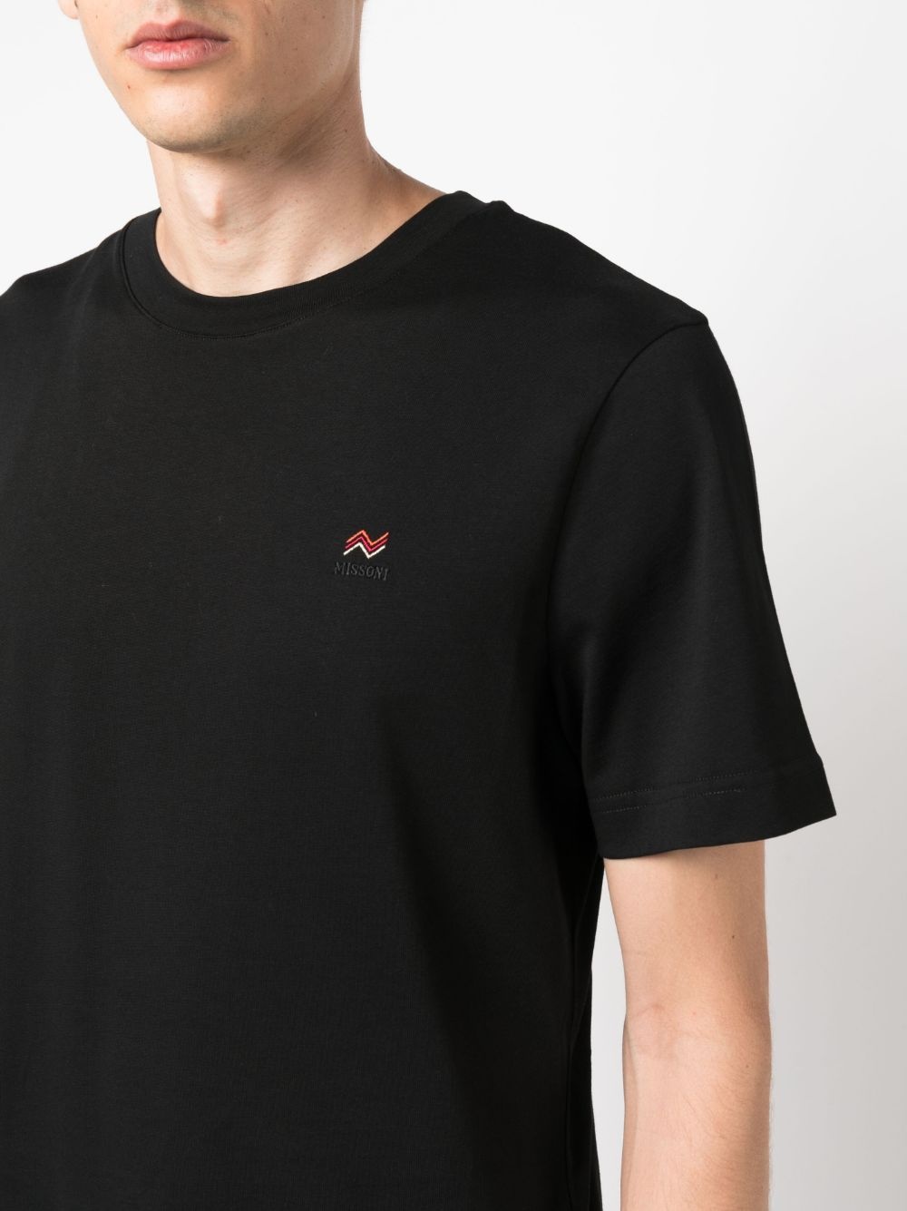 logo-embroidered cotton T-shirt - 5