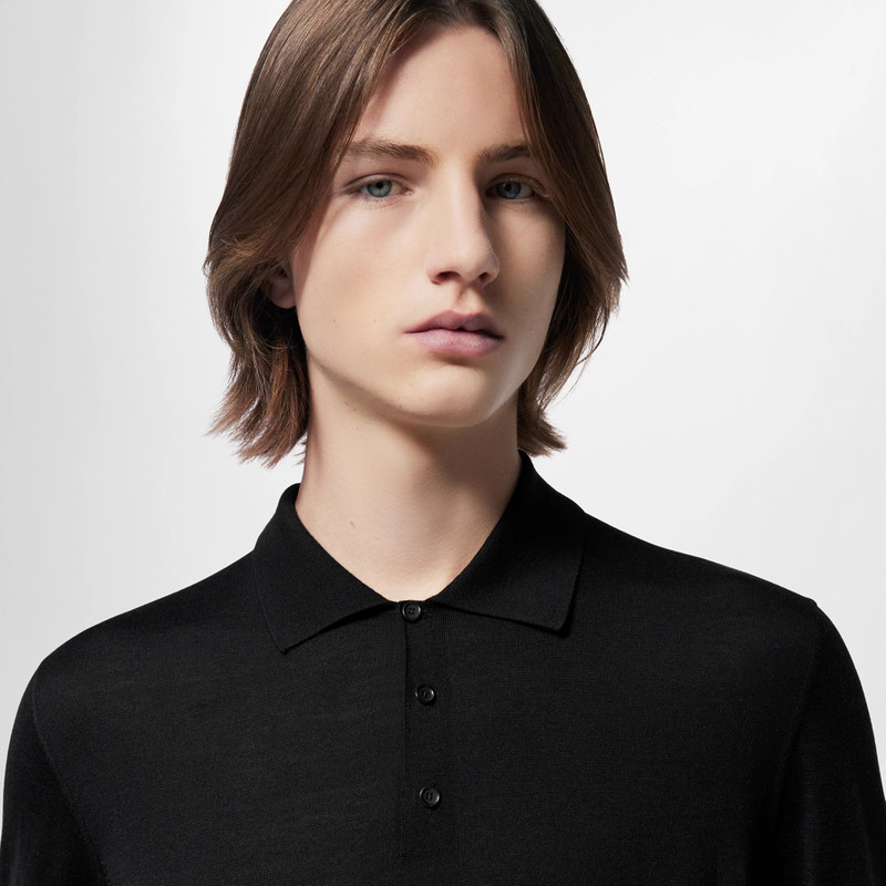 Silk And Cashmere Blend Long-Sleeved Polo Shirt 4