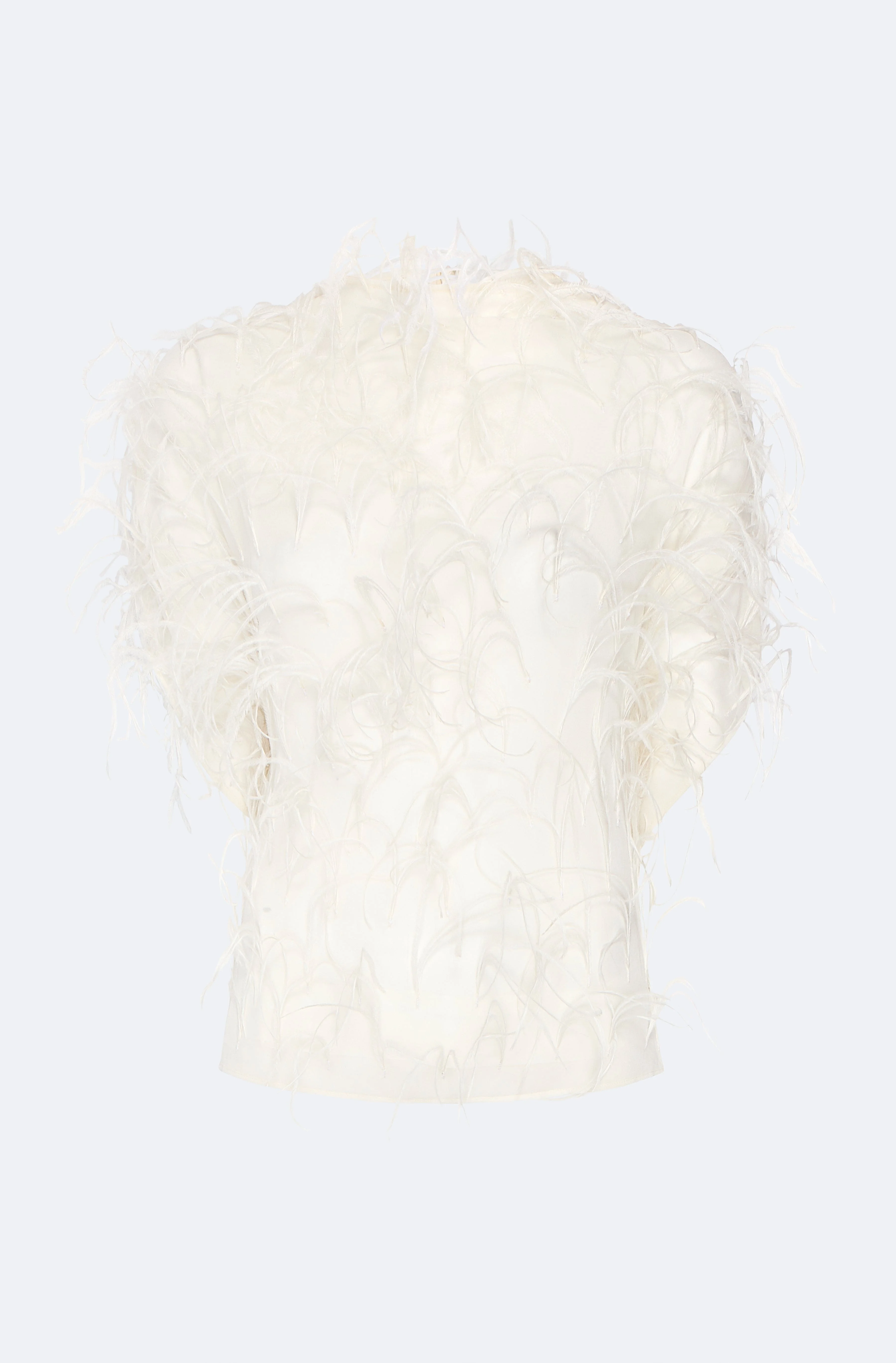 Lightweight Georgette Cape Tee With Feathers - 1