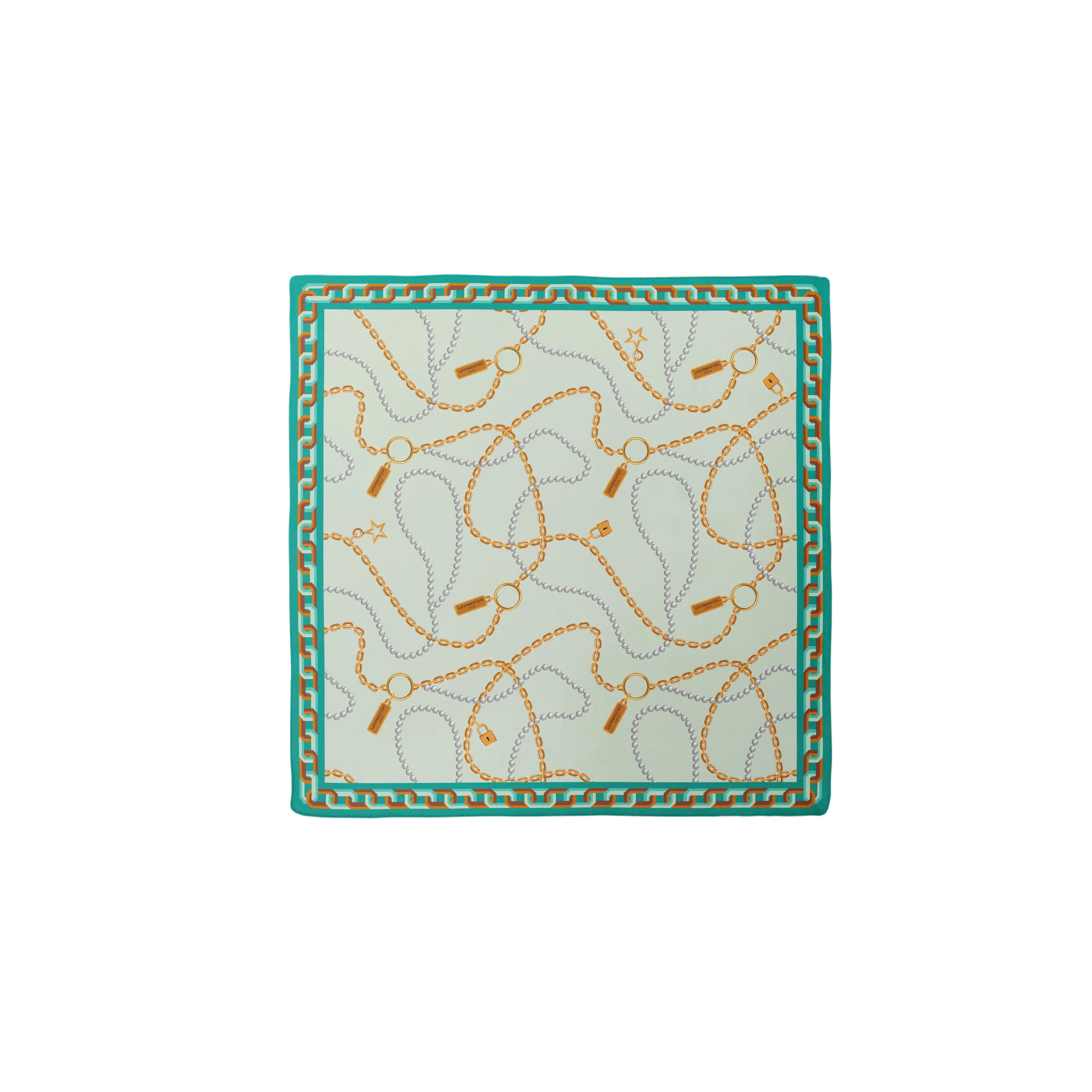 Heritage Chain and Pearls Silk Bandana - 1