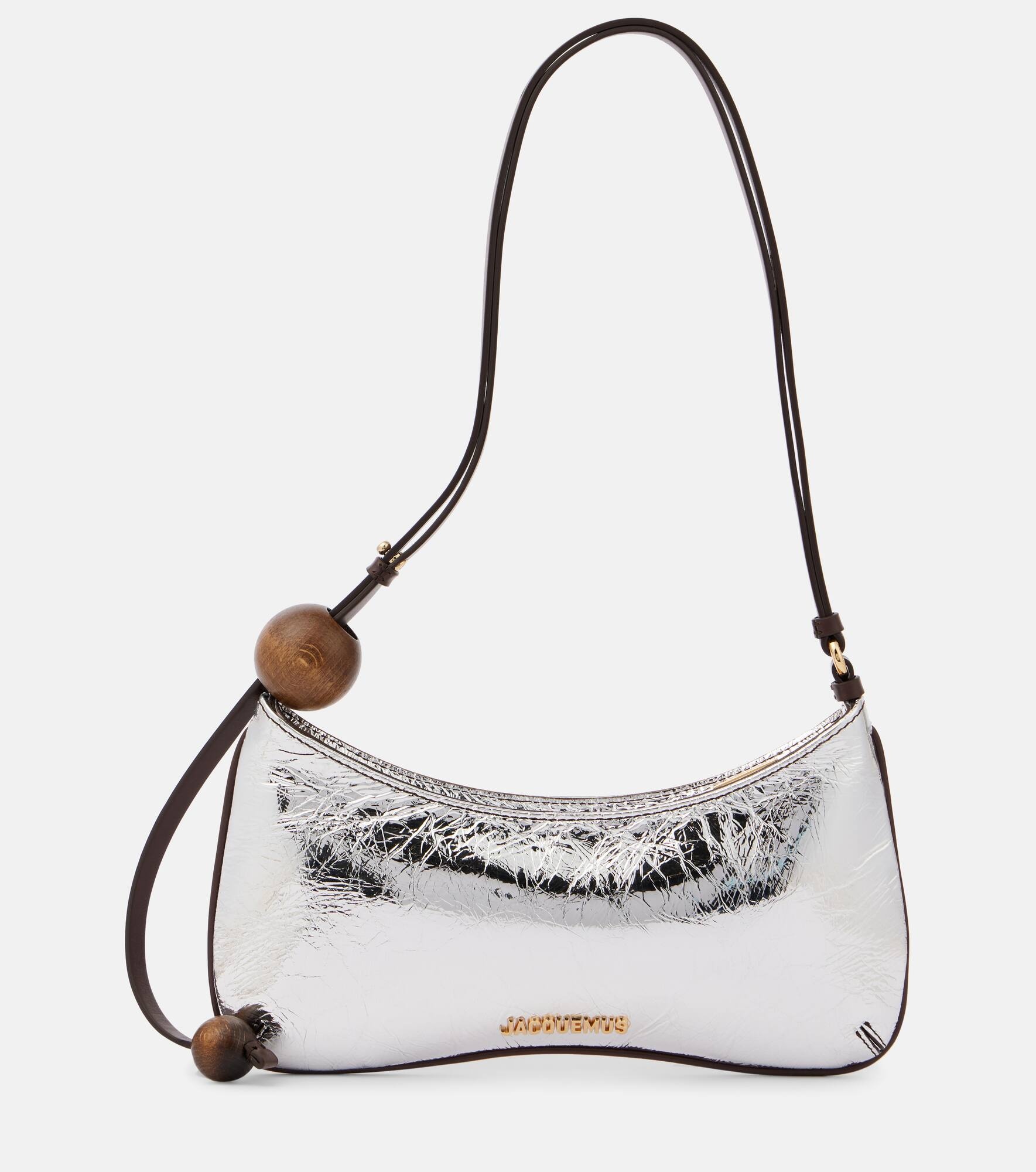 Le Bisou Perle metallic leather shoulder bag - 1