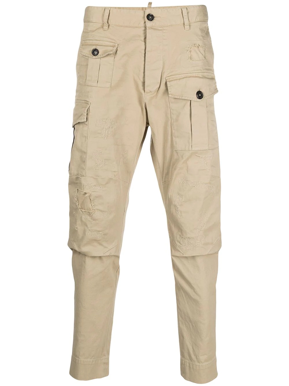 distressed cargo trousers - 1