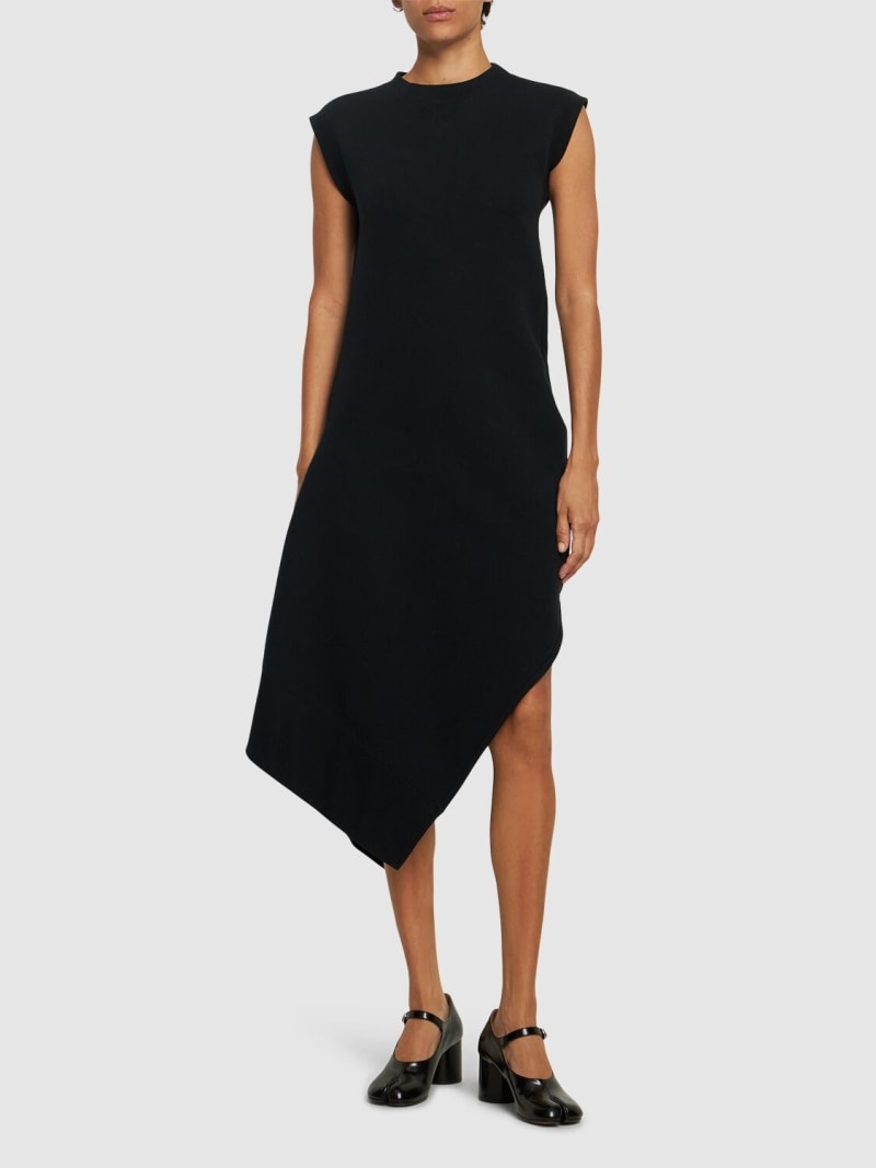 Asymmetric sponge jersey long dress - 2