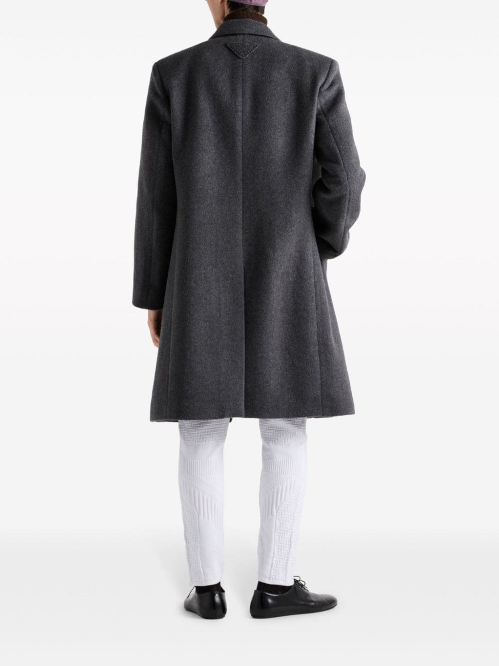 single-breasted wool coat - 3