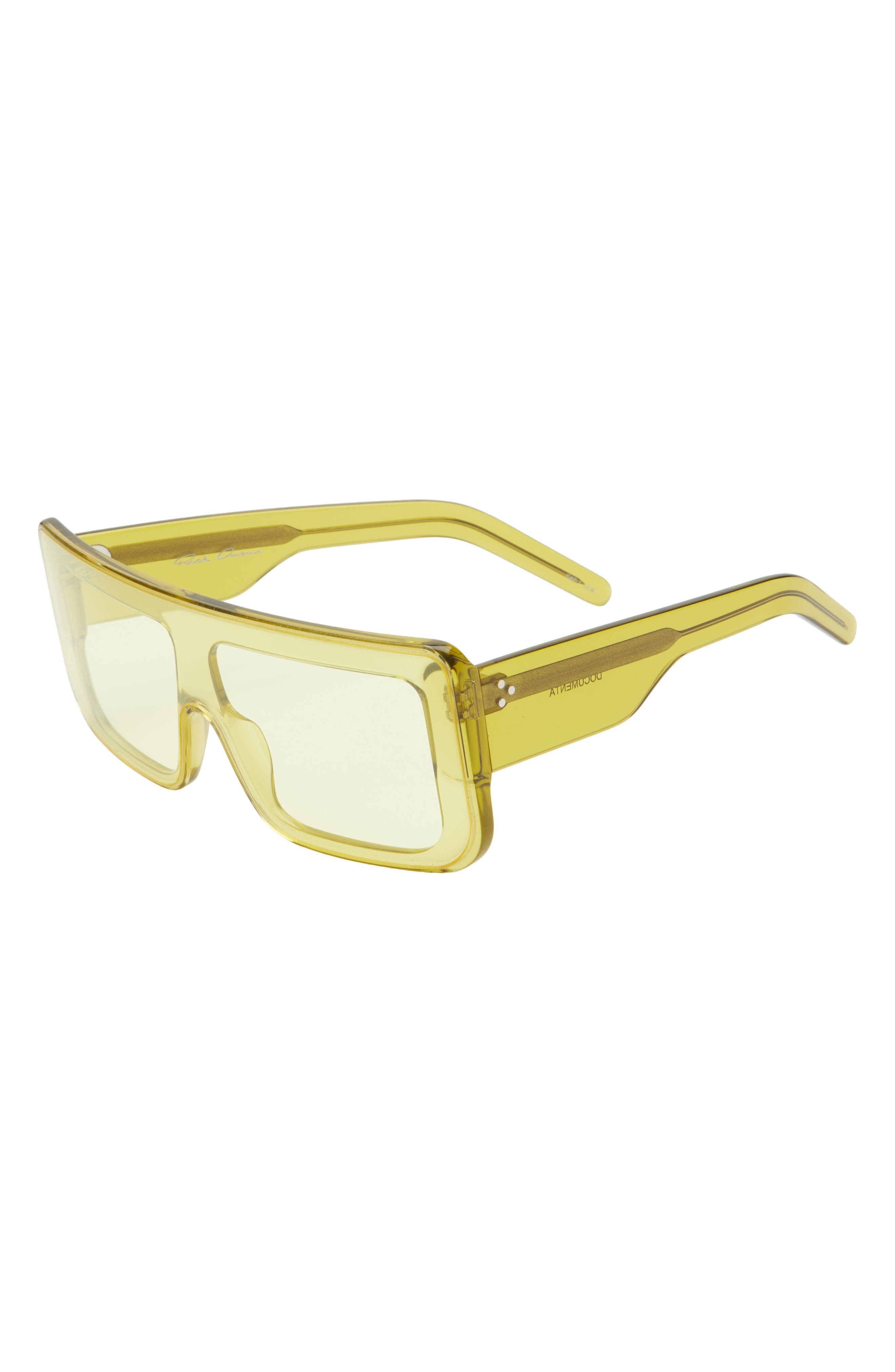 Rick Owens Documenta Flat Top Shield Sunglasses in Acid Temple/Acid Lens at Nordstrom - 2