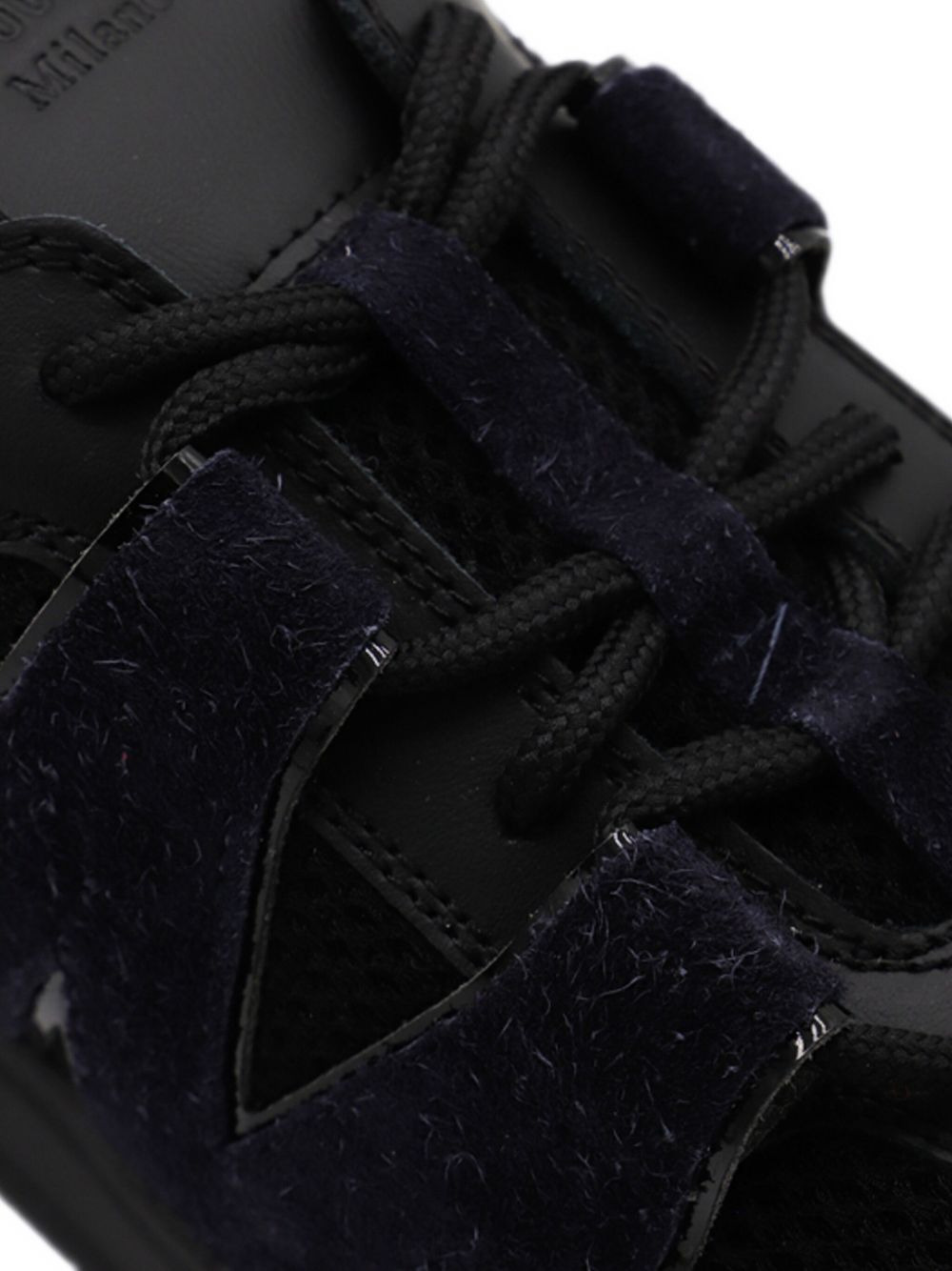 lace-up suede sneakers - 3