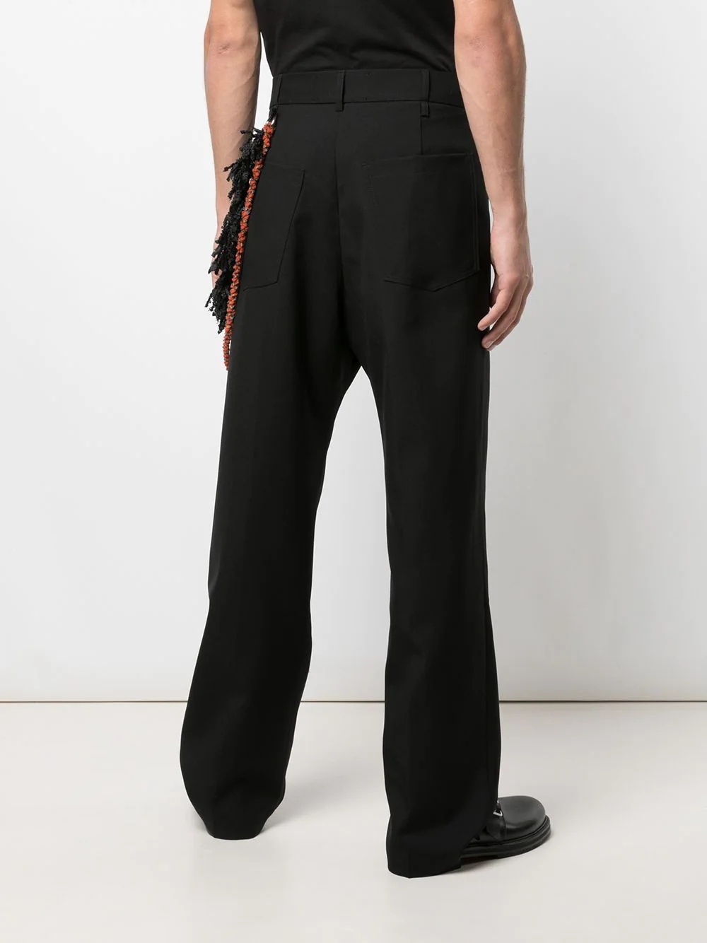 straight-leg wool trousers - 4