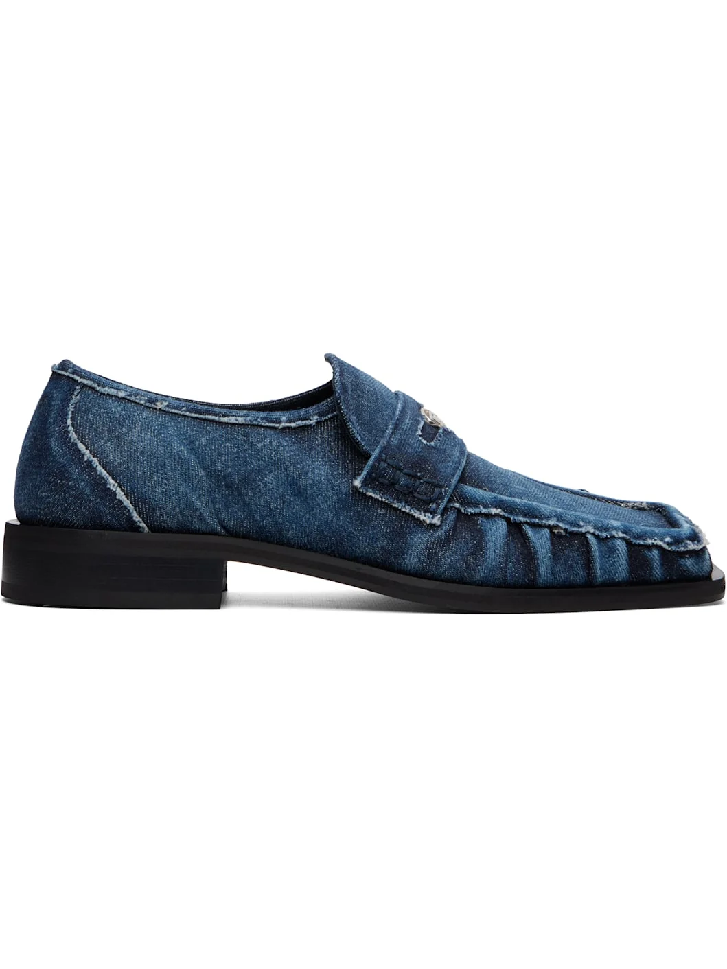 Blue D-Amber Denim Loafers - 1