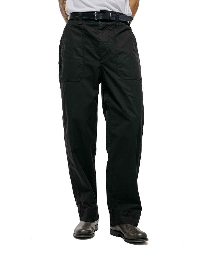 MARGARET HOWELL MHL Patch Pocket Utility Trousers Matte Cotton Twill Black outlook