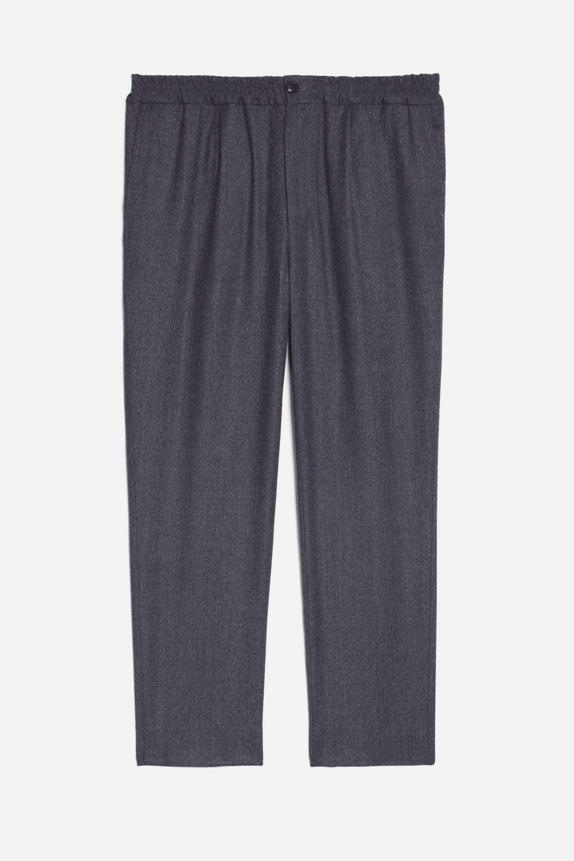 Elasticated Waist Cropped Fit Trousers - 1