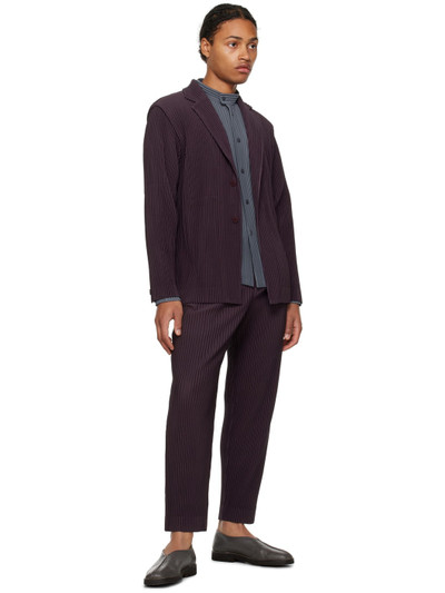 ISSEY MIYAKE Purple Tailored Pleats 2 Blazer outlook