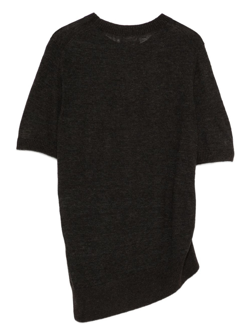 soeur asymmetric-hemline short-sleeve t-shirt outlook