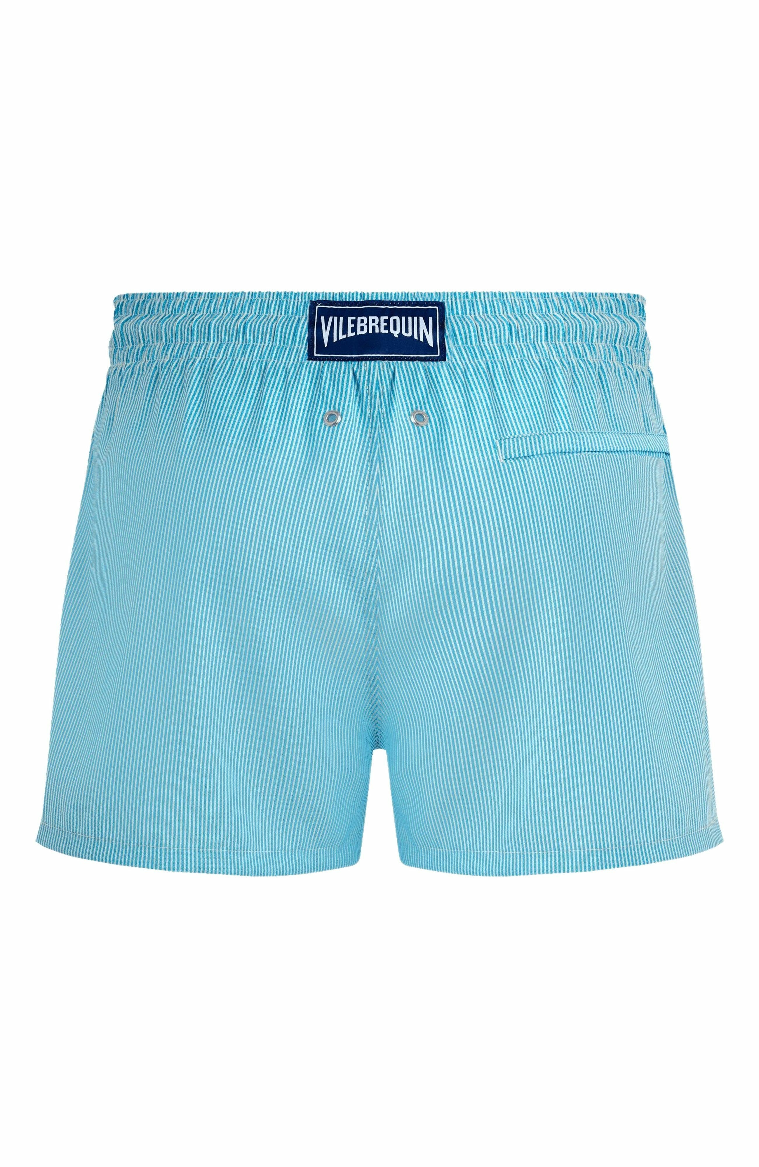 Vilebrequin Men's Micro Rayures Tailoring Wool Swim Shorts in Topaze Bleue at Nordstrom - 3