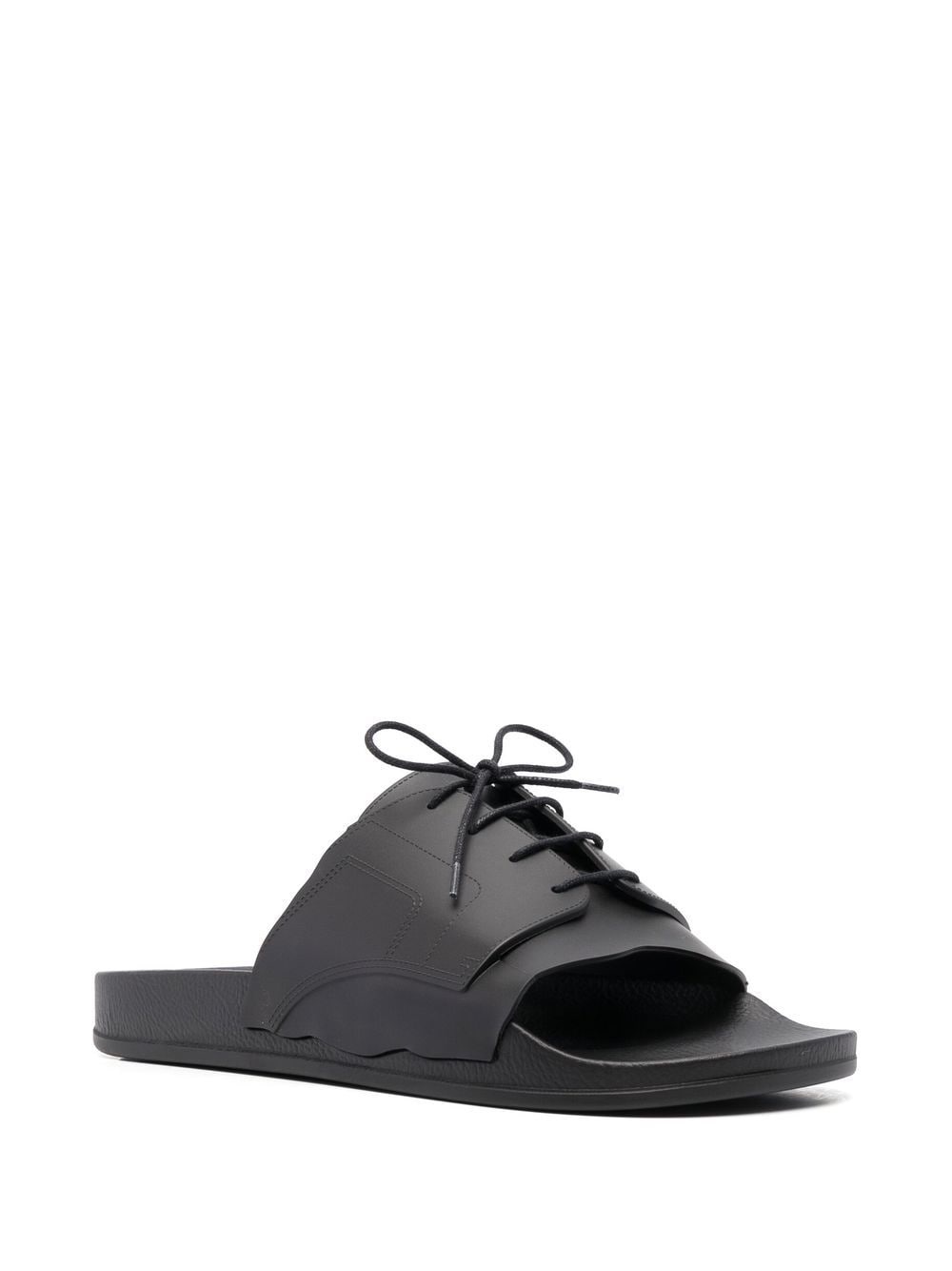 lace-up rubber slides - 2