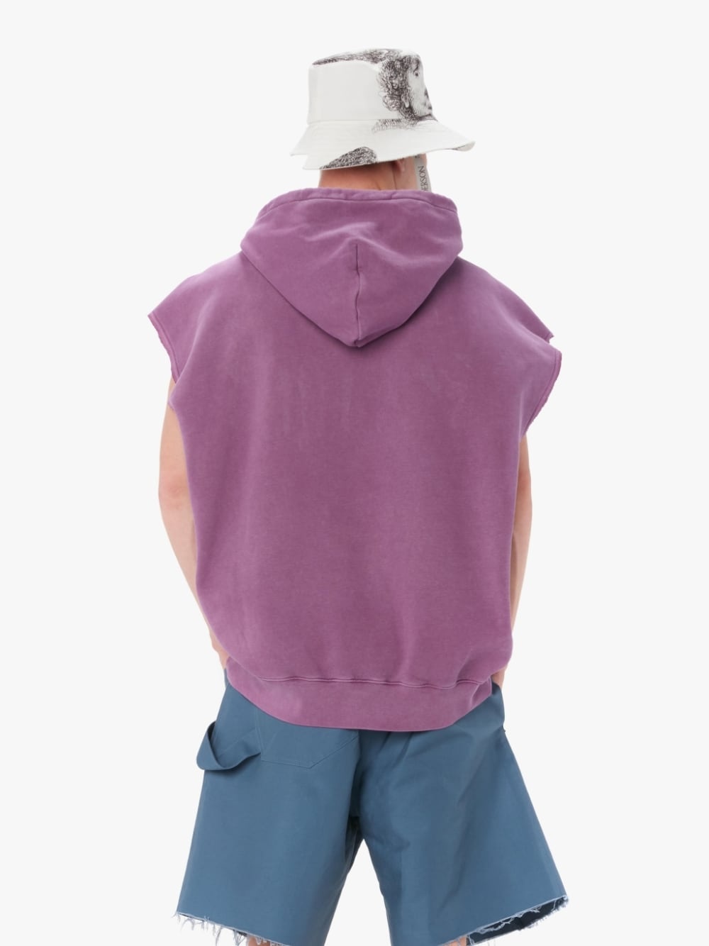 SLEEVELESS HINGE HOODIE - 3