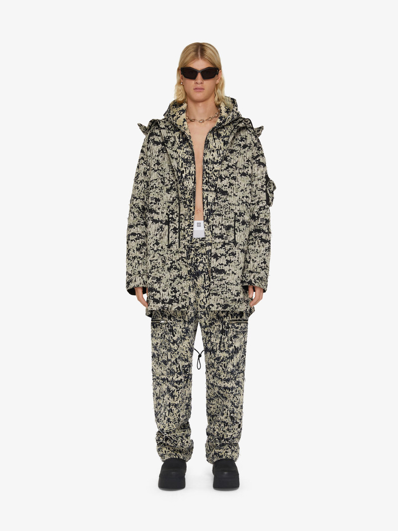 Givenchy FISHTAIL HOODED JACKET WITH DESTROYED EFFECT outlook