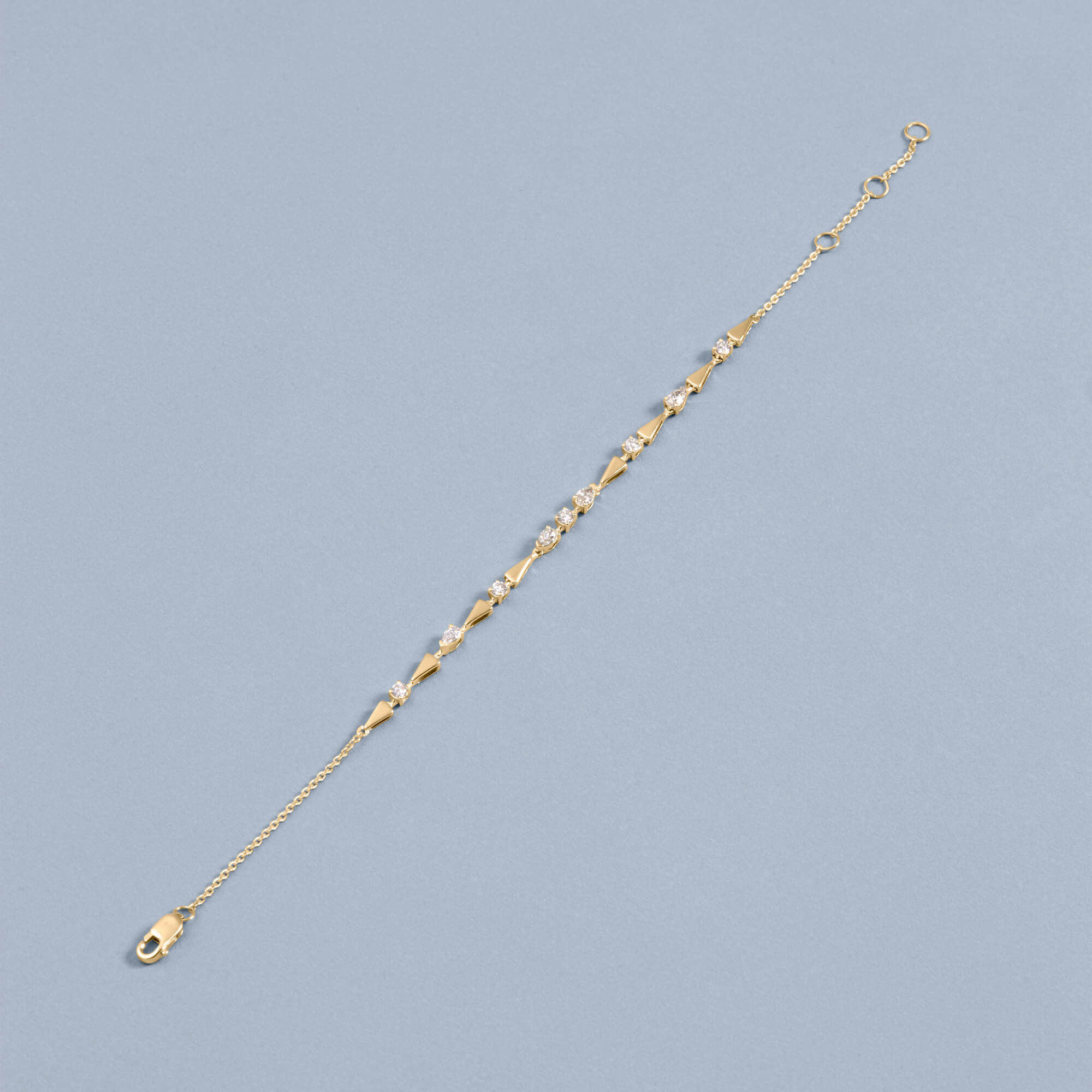 Diamond Gold Link Bracelet - 4