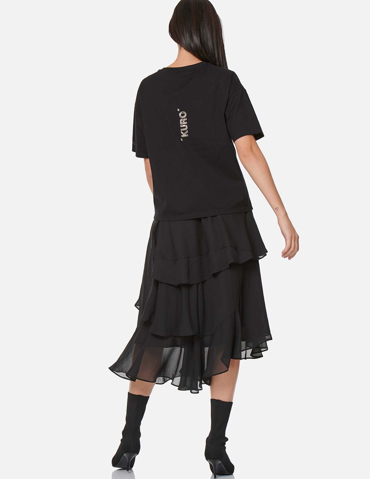 Draped Metal Chain T-shirt - 6