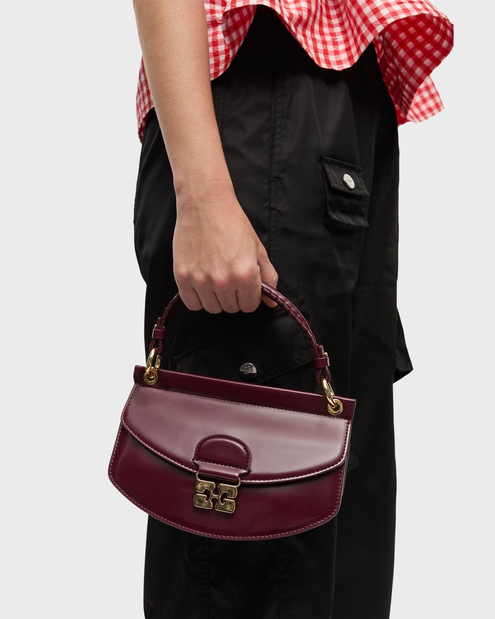 Bag Apo-G Mini Top Handle Box Burgundy  ONESIZE - 4