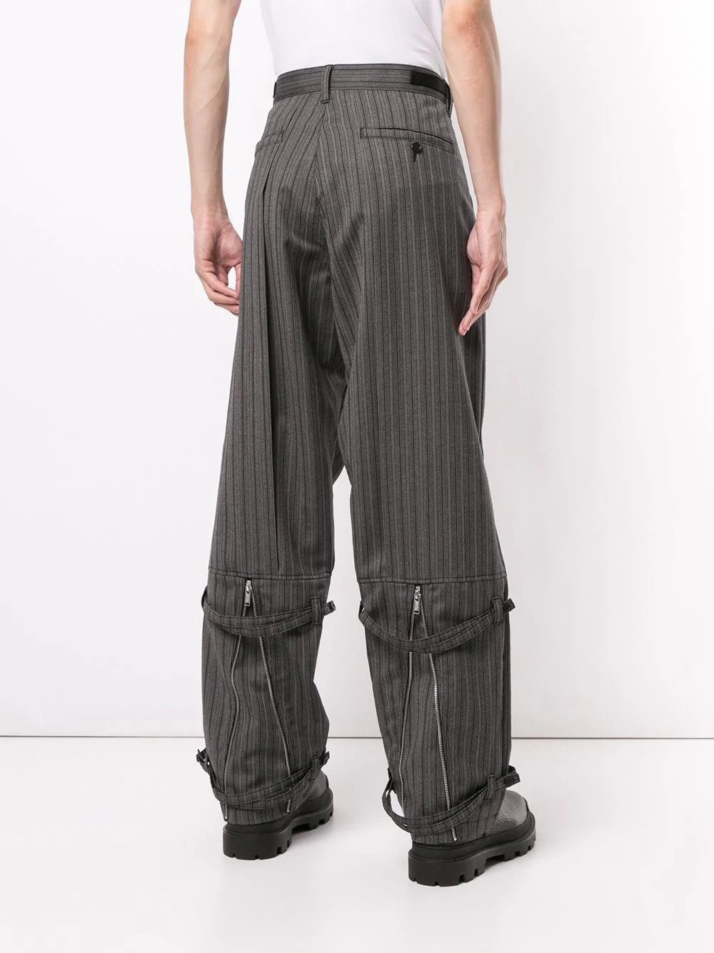 pinstriped tailored trousers - 4