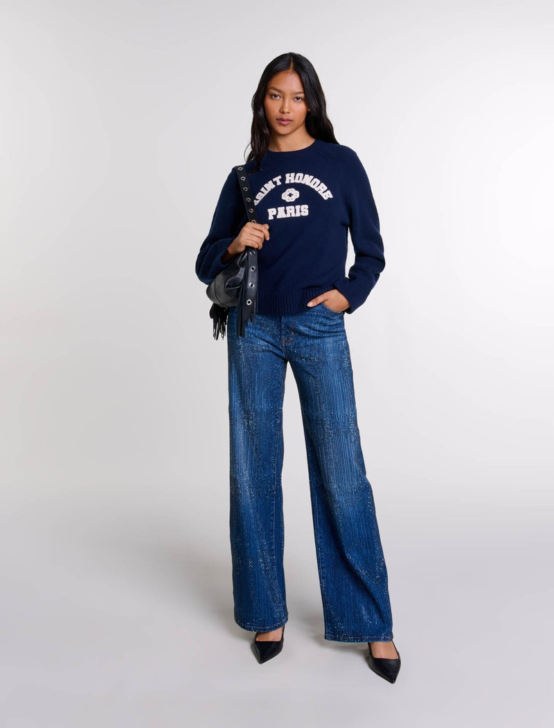 maje Rhinestone jeans outlook