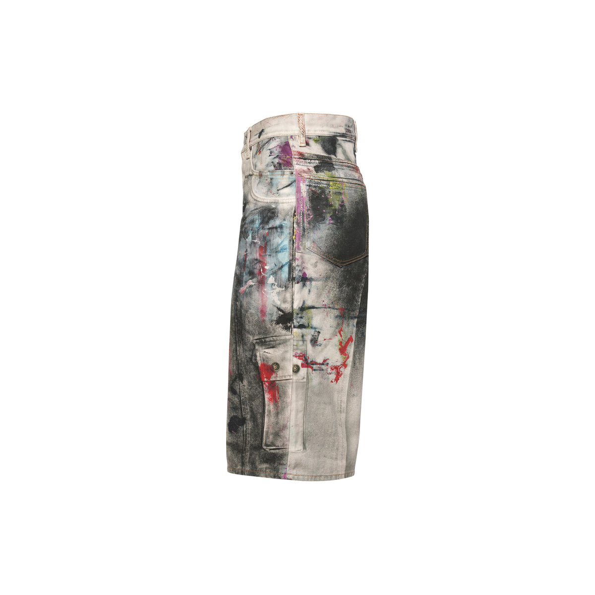DENIM SHORTS (WHITE/MULTICOLOR) - 2