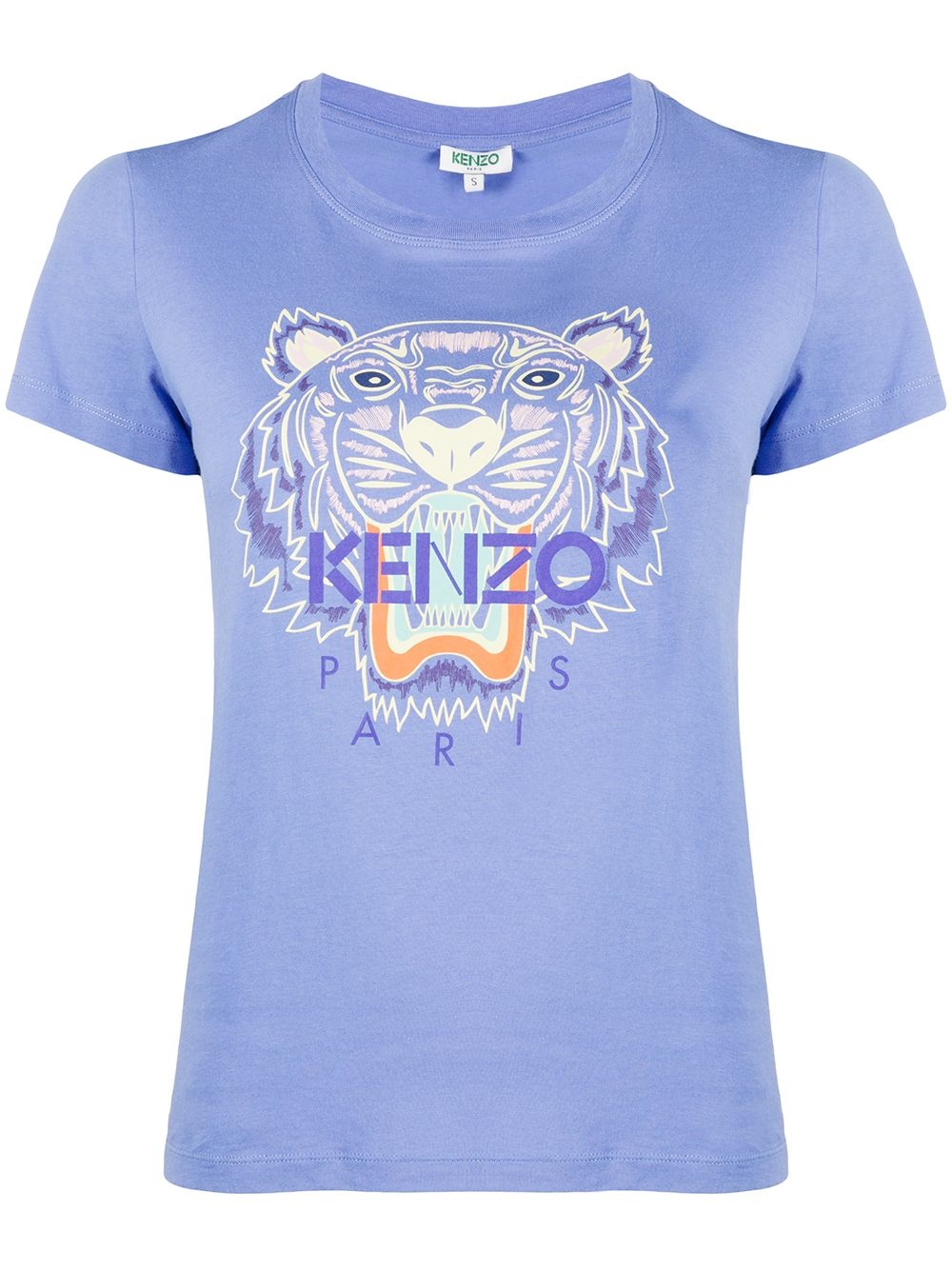 Tiger-embroidered logo T-shirt - 1