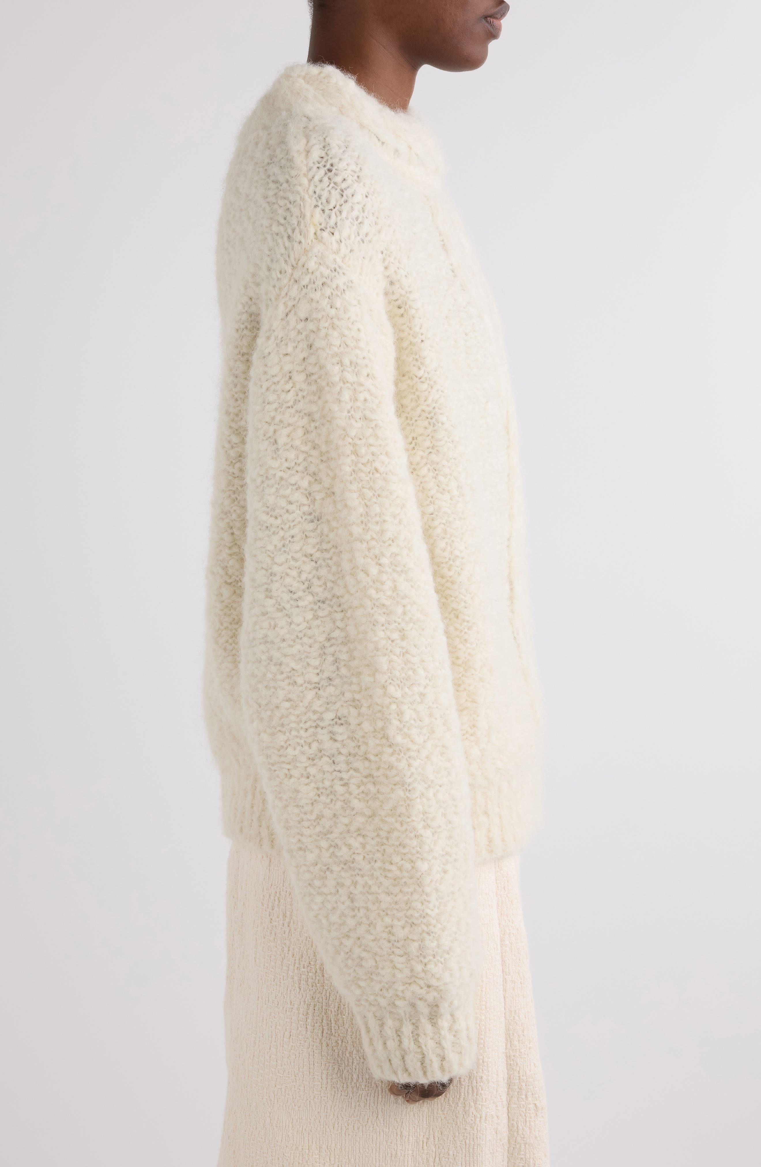 Isabel Marant Romane Alpaca Blend Sweater in Ecru at Nordstrom - 4