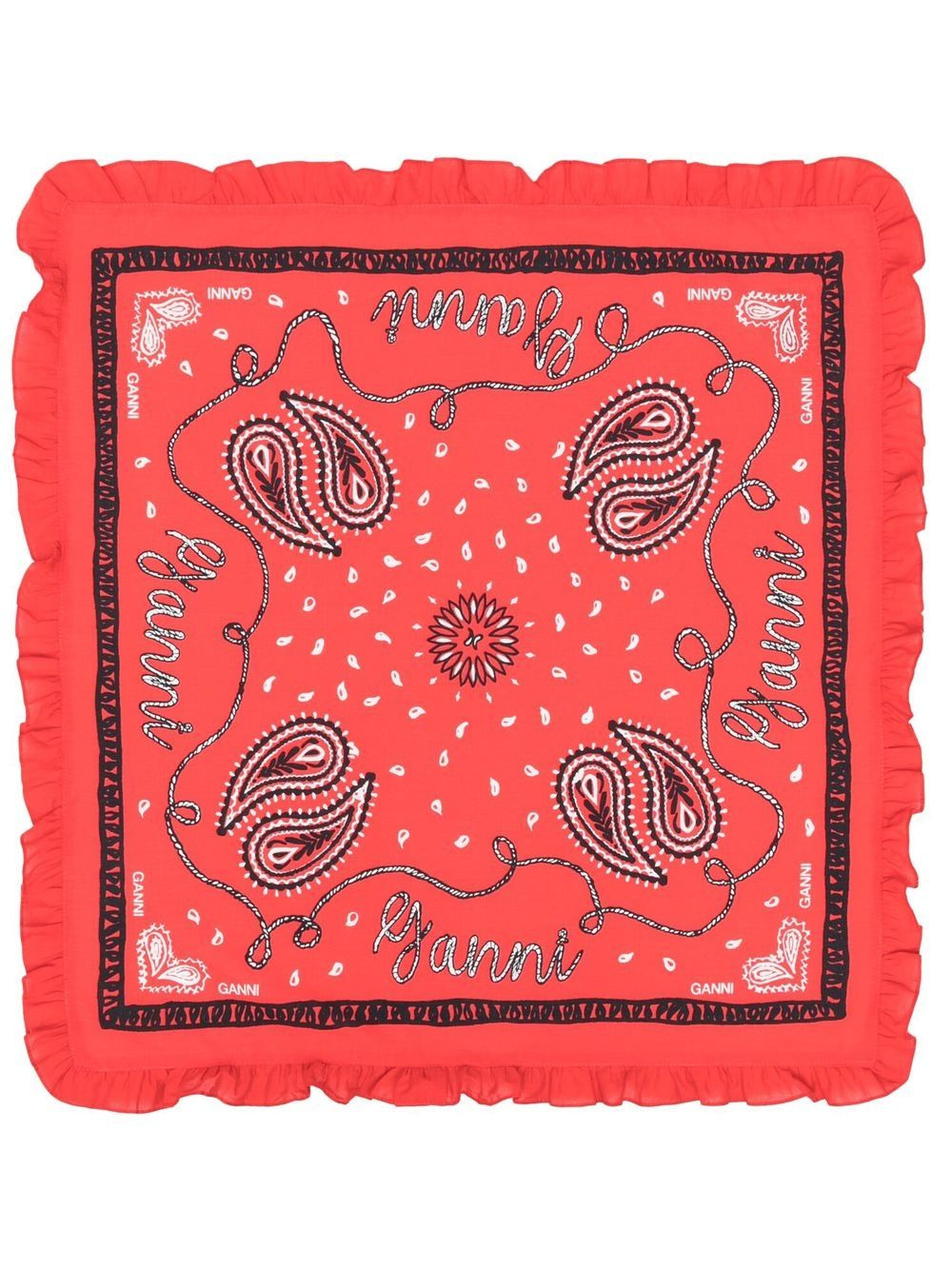 ruffled bandana scarf - 3