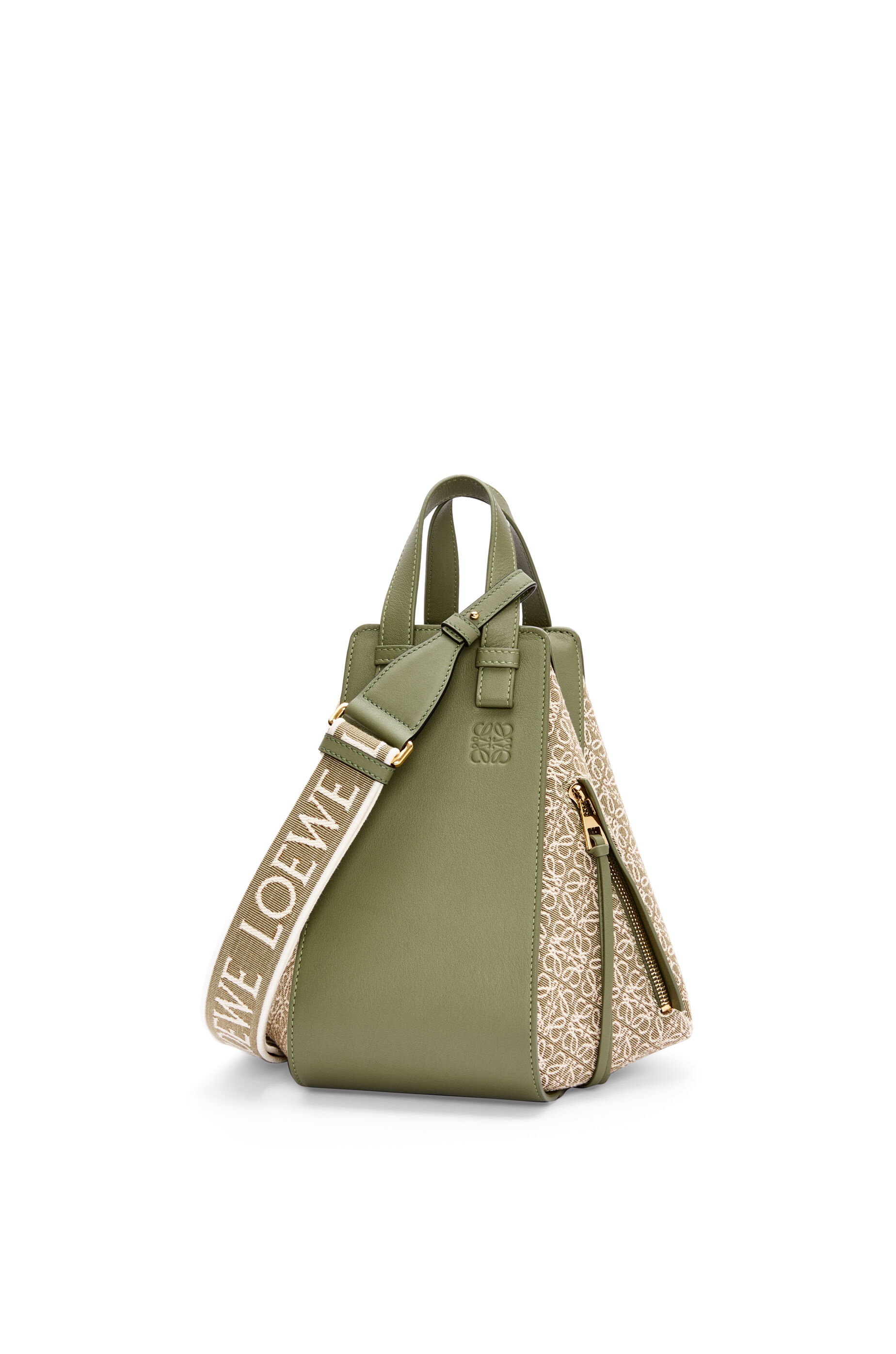 Anagram loop strap in jacquard and calfskin - 3