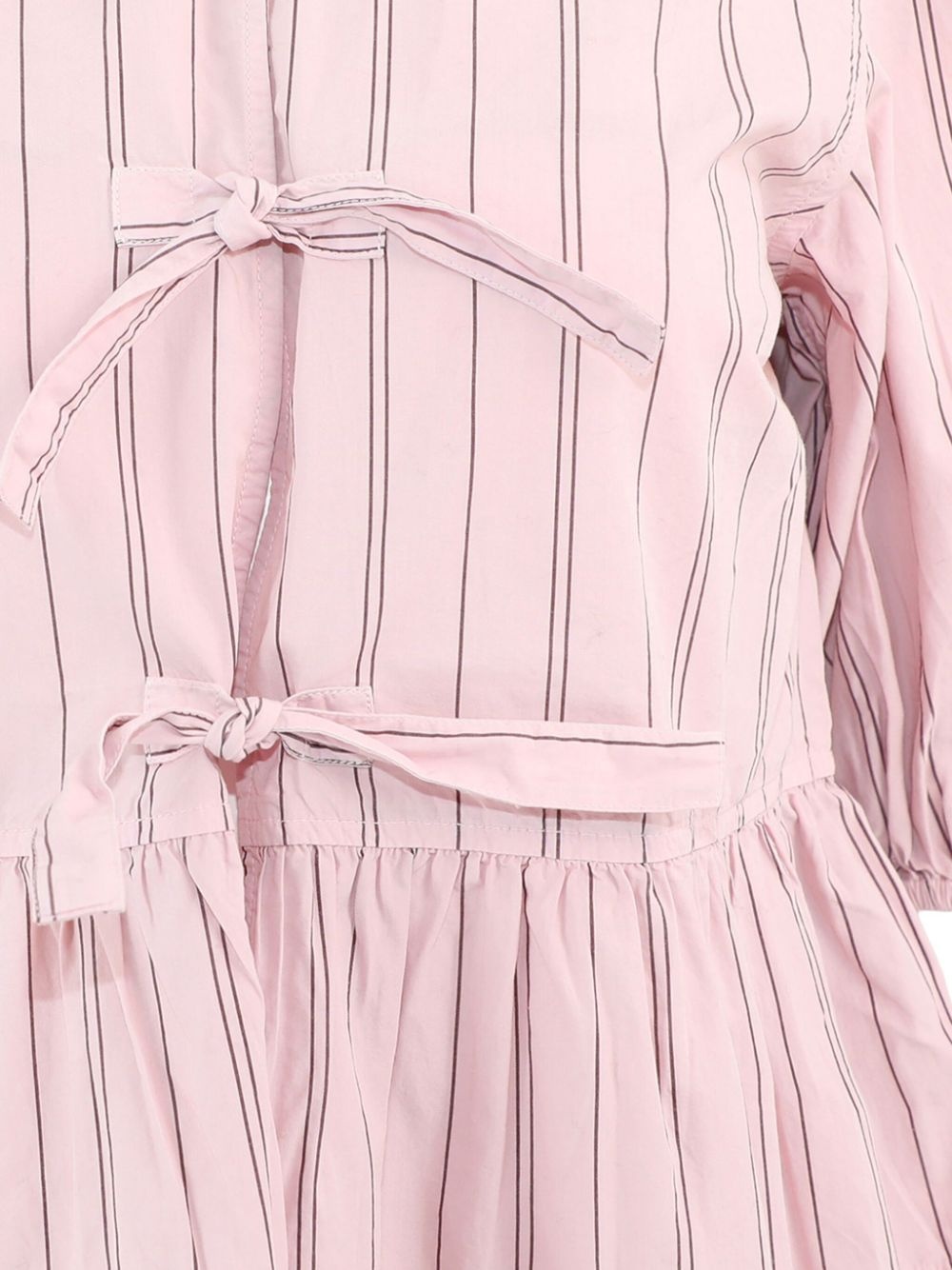 striped cotton peplum blouse - 2