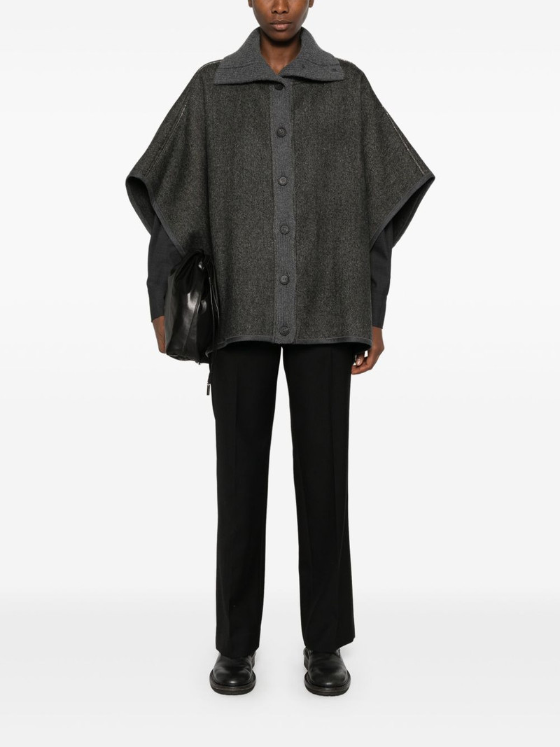 FABIANA FILIPPI Filo Diamante diagonal double cape outlook