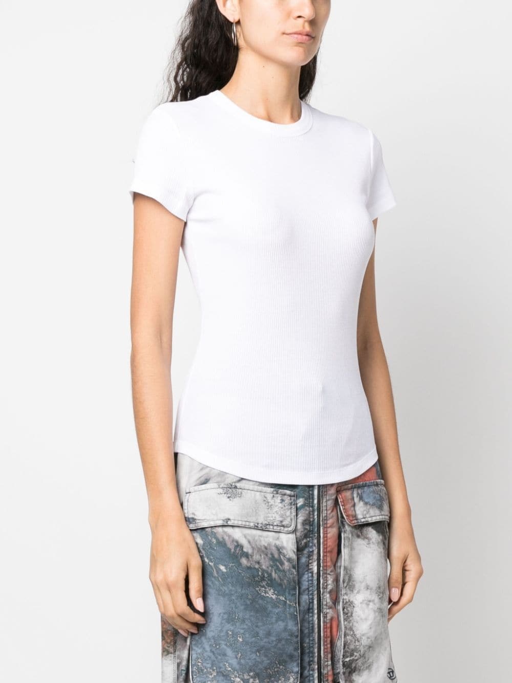ribbed cotton T-shirt - 3
