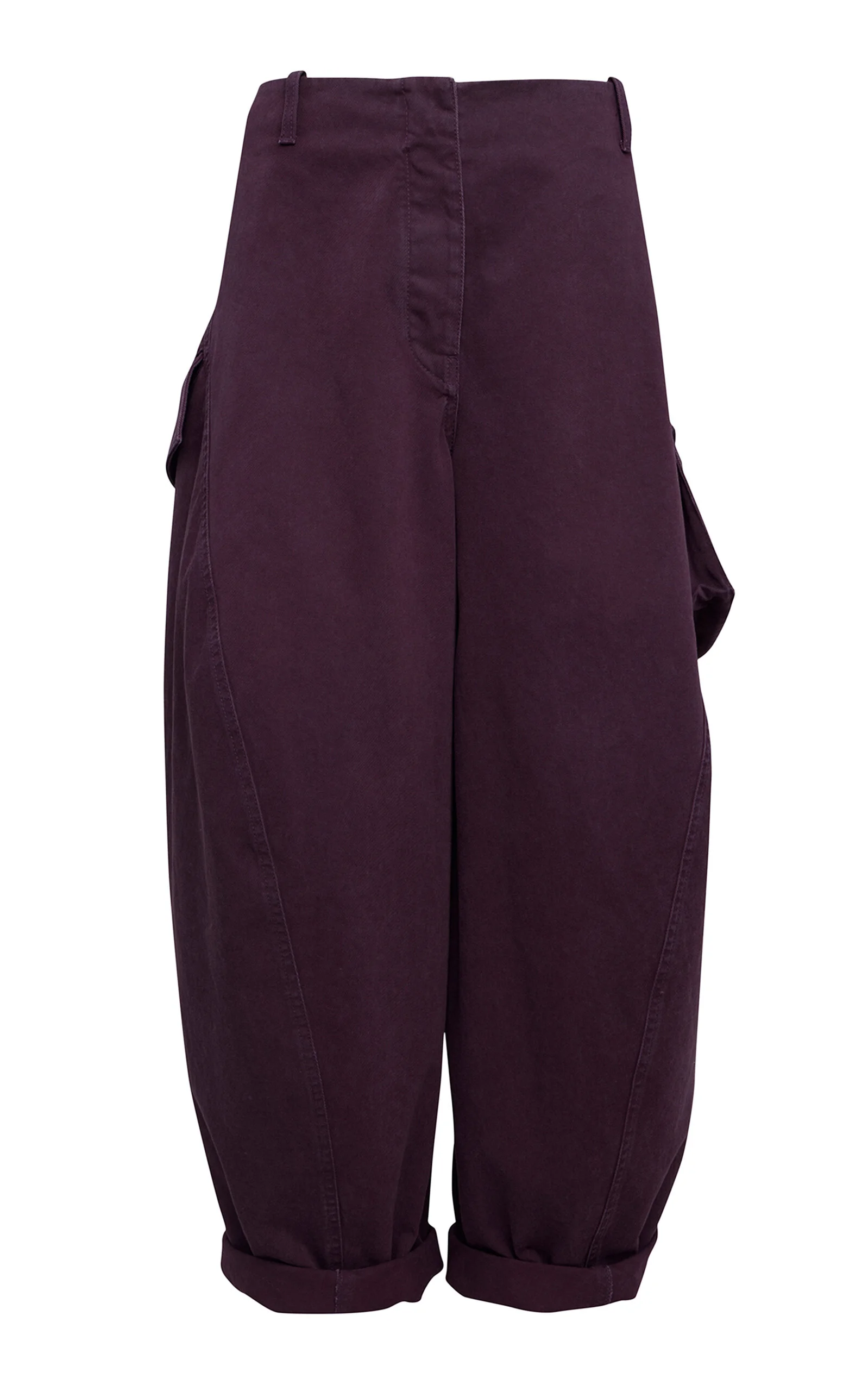 Cotton Cargo Pants burgundy - 1