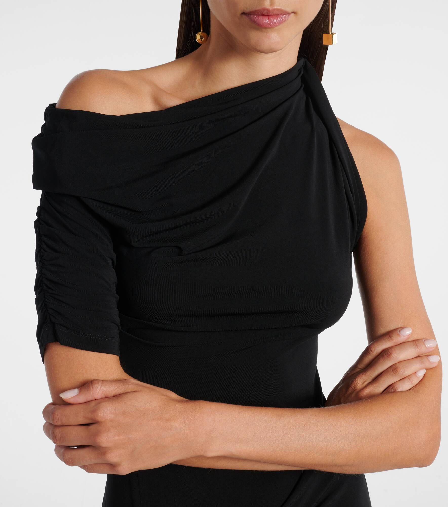 Drapeado jersey minidress - 4
