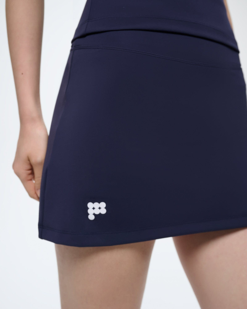 Womens Court Side Skort - Granite Navy 4