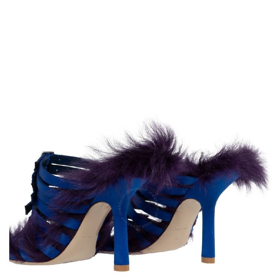 Burberry Satin Feather Square Toe Sandals - 4