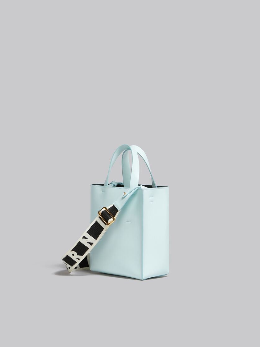 MUSEO MINI BAG IN LIGHT BLUE LEATHER - 3