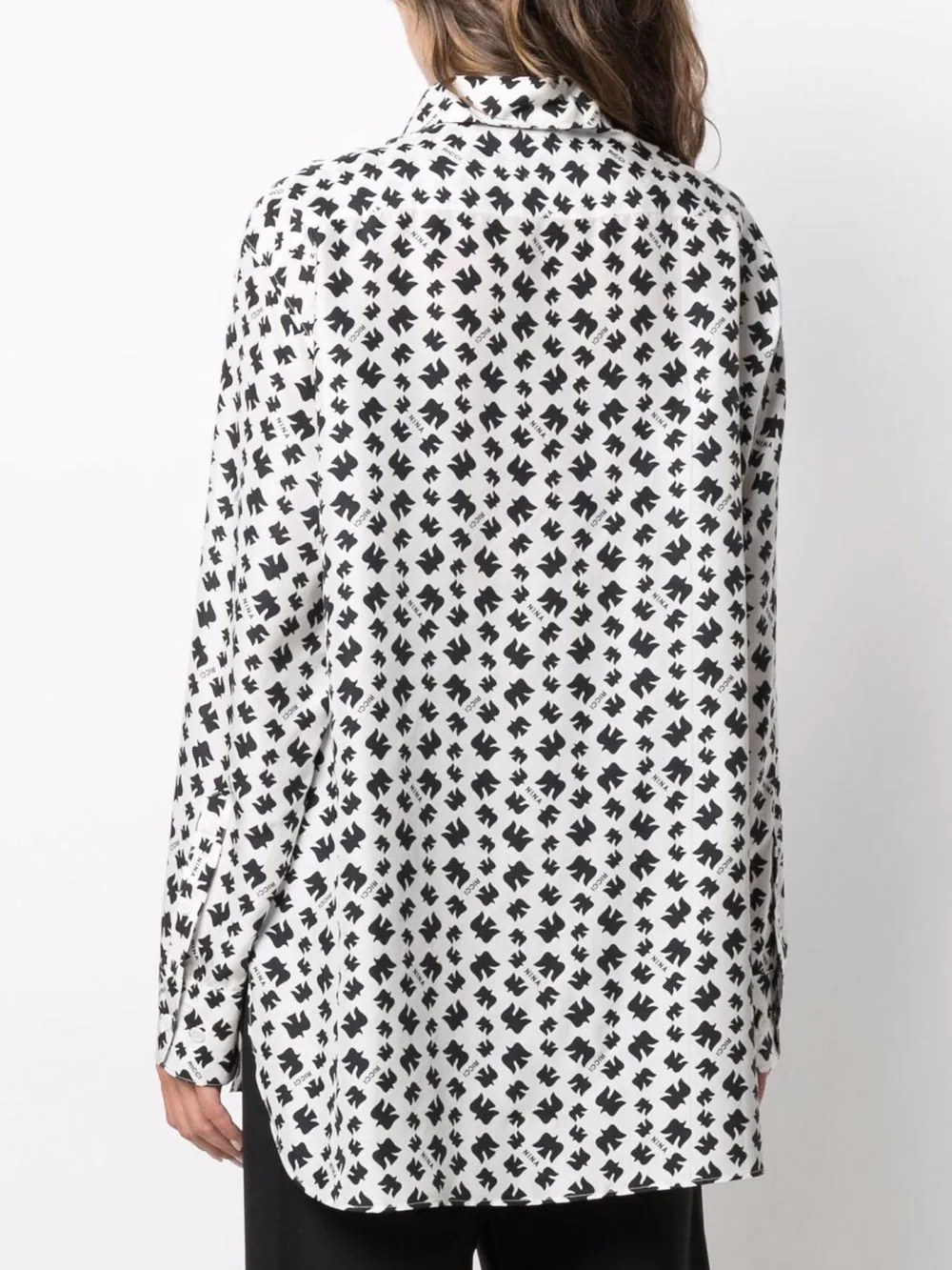 geometric-print button-up shirt - 4