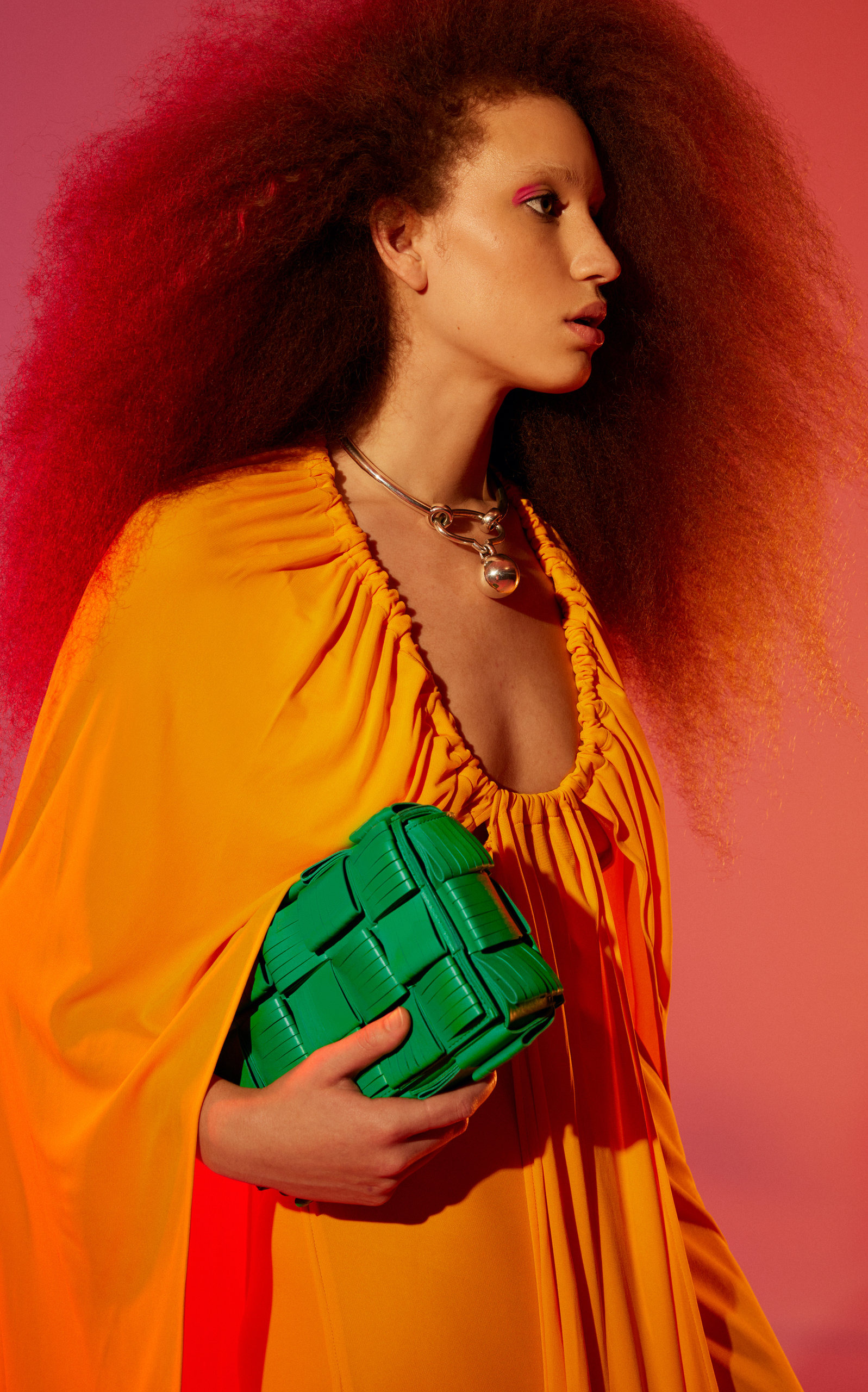 The Cassette Fringed Leather Bag green - 2