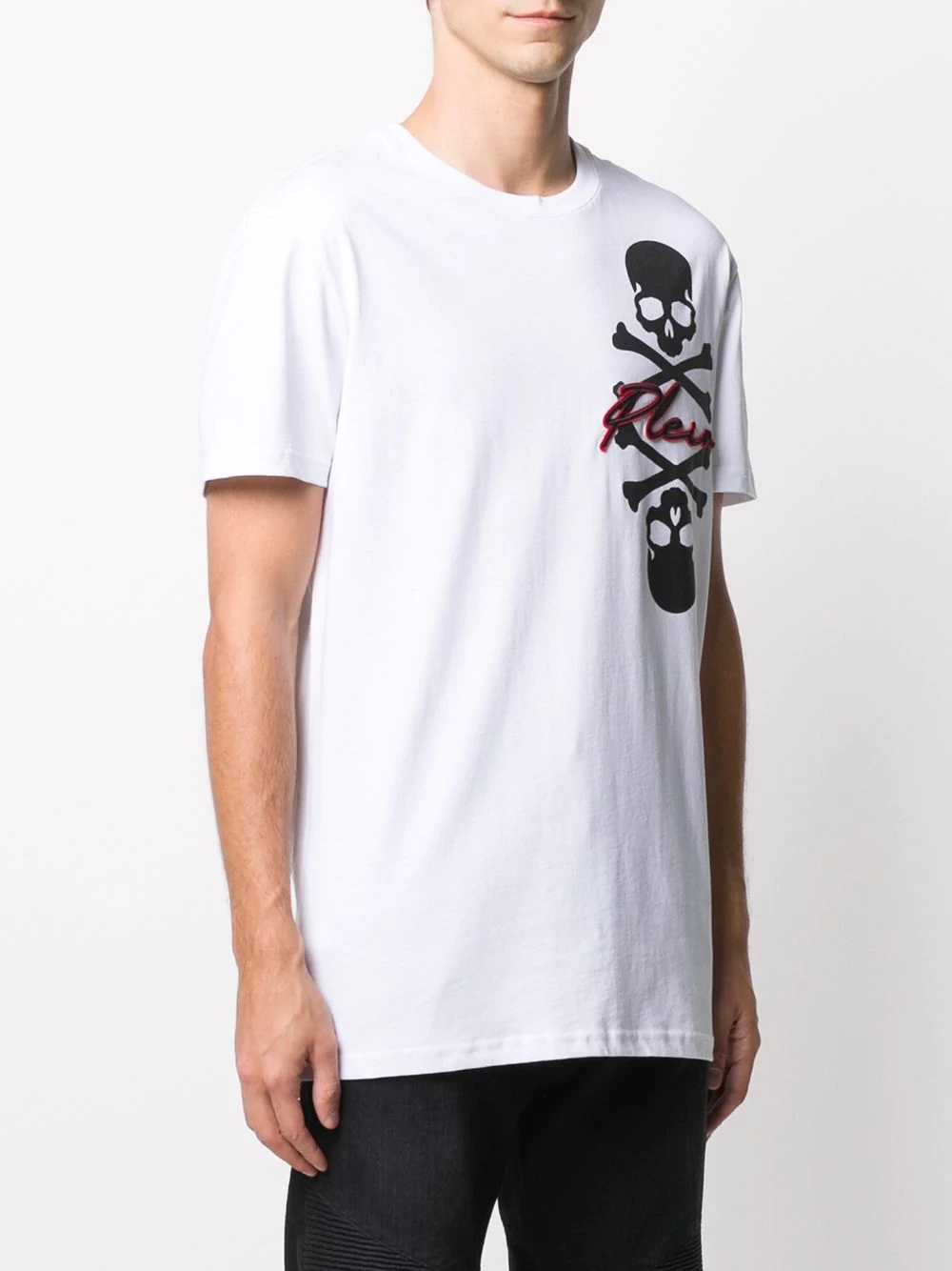 Skull embroidered logo T-Shirt  - 3