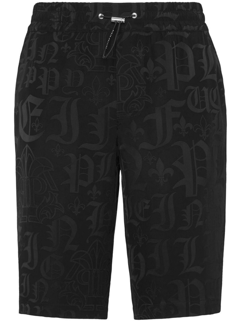 monogram-jacquard bermuda shorts 1