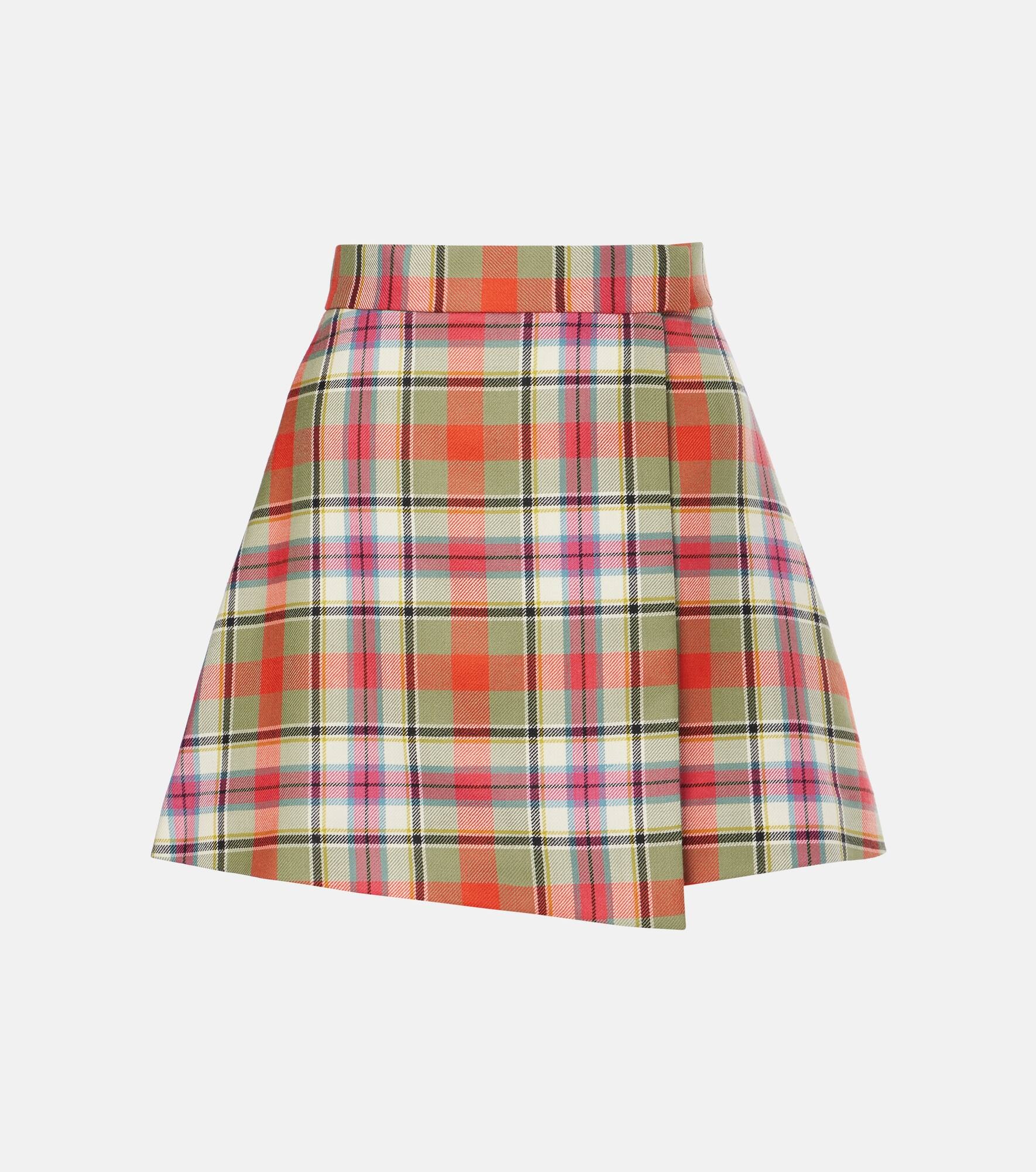 Cut Off checked wool miniskirt - 1