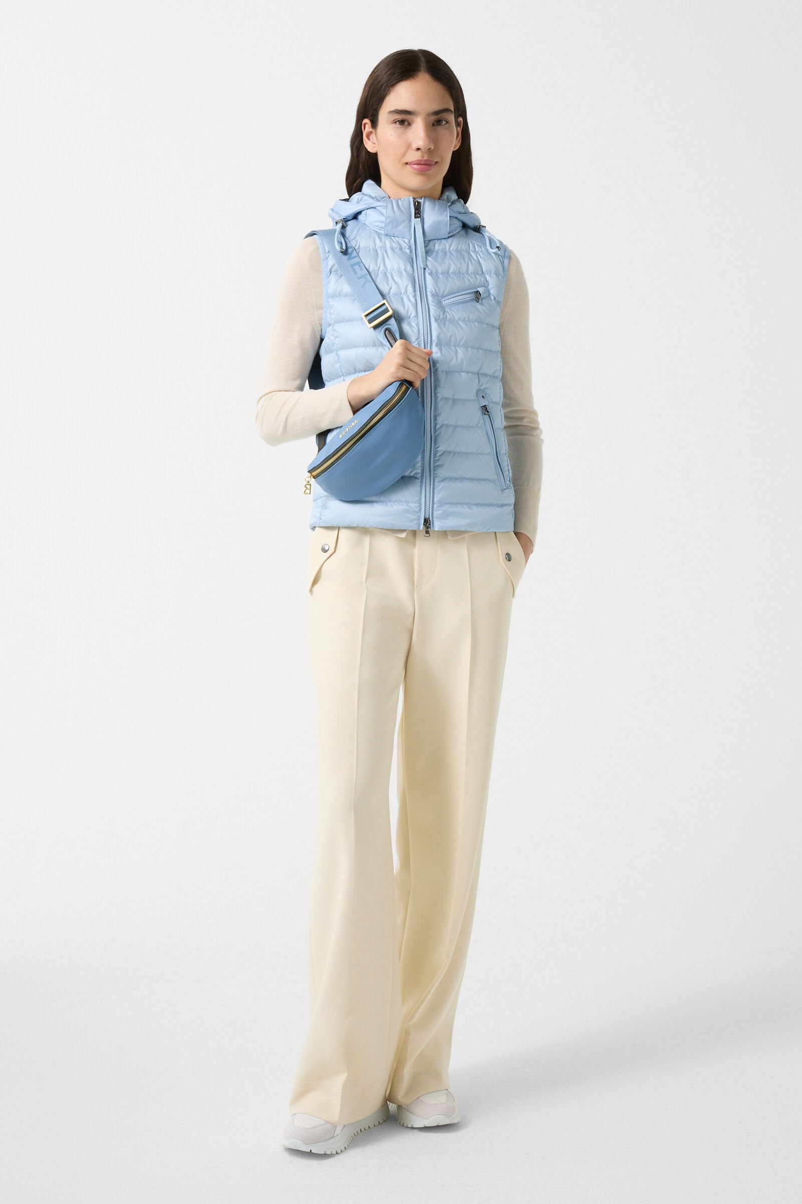 Florisa lightweight down vest in Light blue - 4