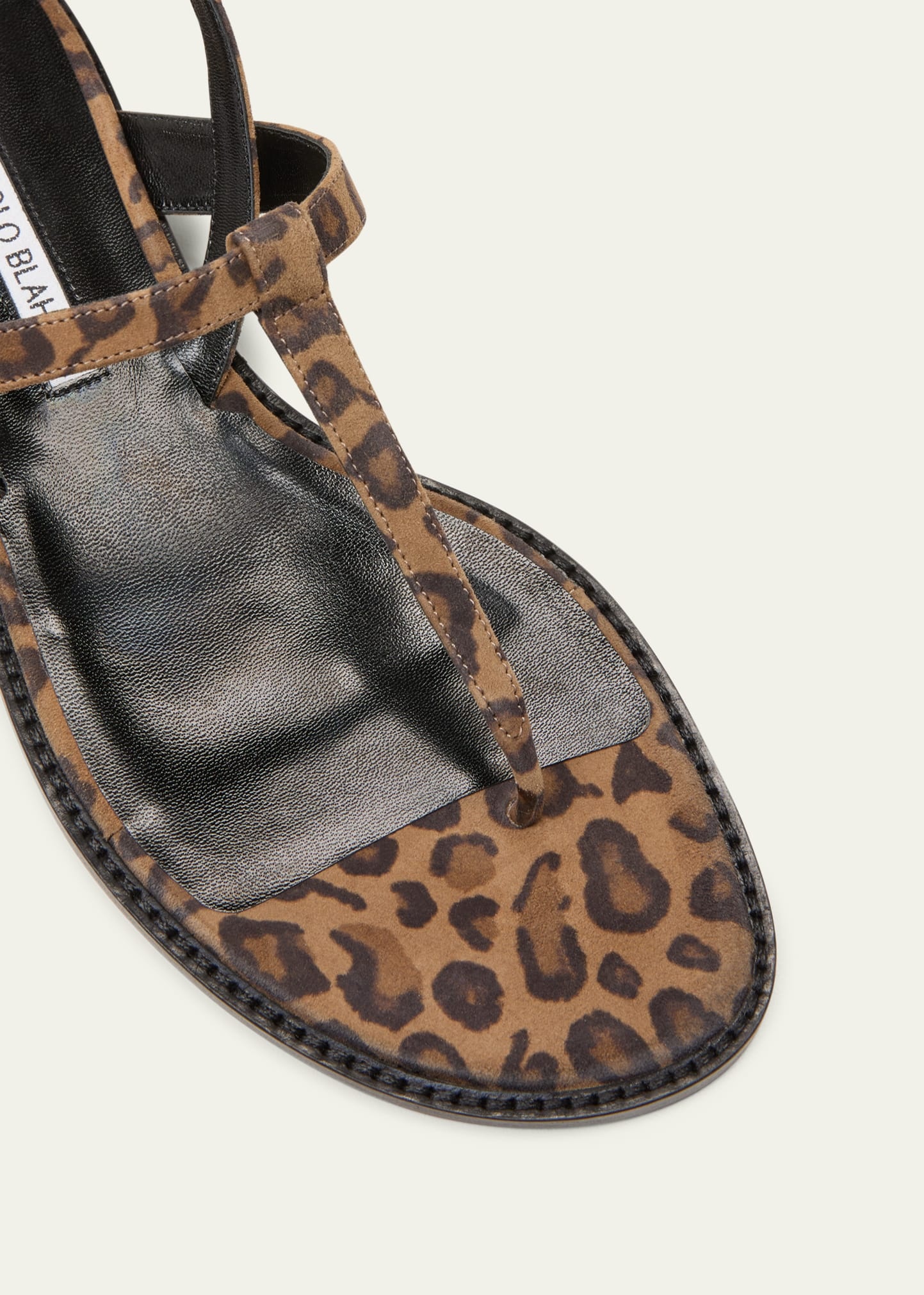 Hata Leopard Thong Slingback Sandals - 5