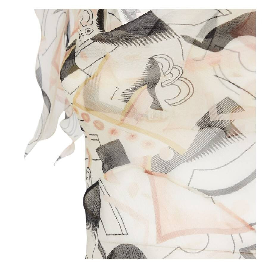 Fendi Abstract Printed Chiffon Top - 7