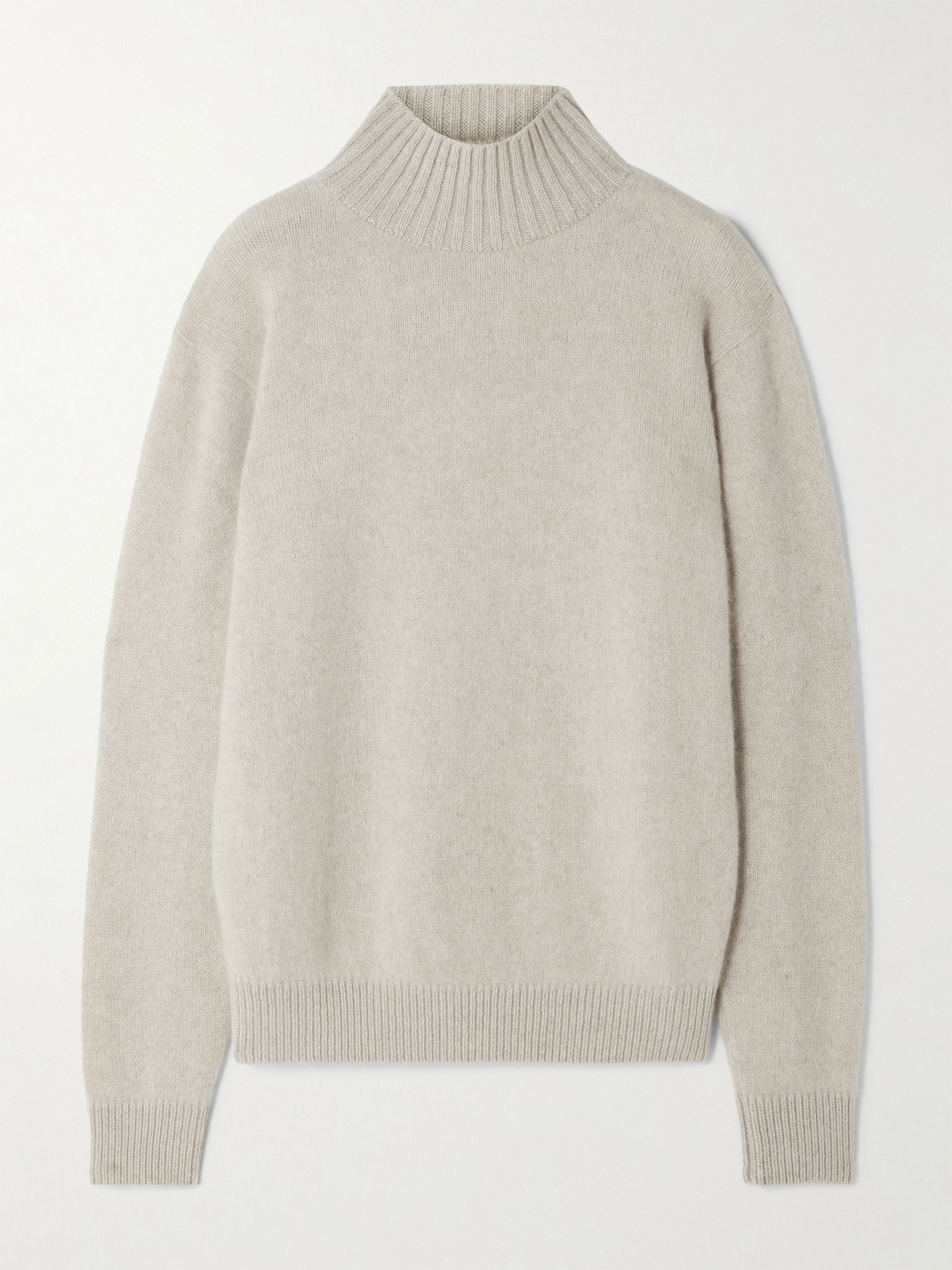 Cashmere turtleneck sweater Ecru - 1