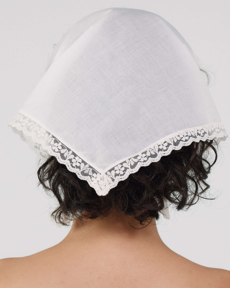 The Voile Scarf: White Cotton Voile 3
