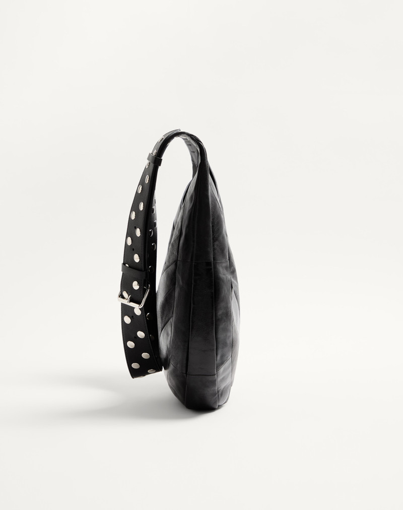 VALENTINO GARAVANI HOBOHO HOBO BAG IN NAPPA LEATHER WITH CHEVRON PATTERN 4